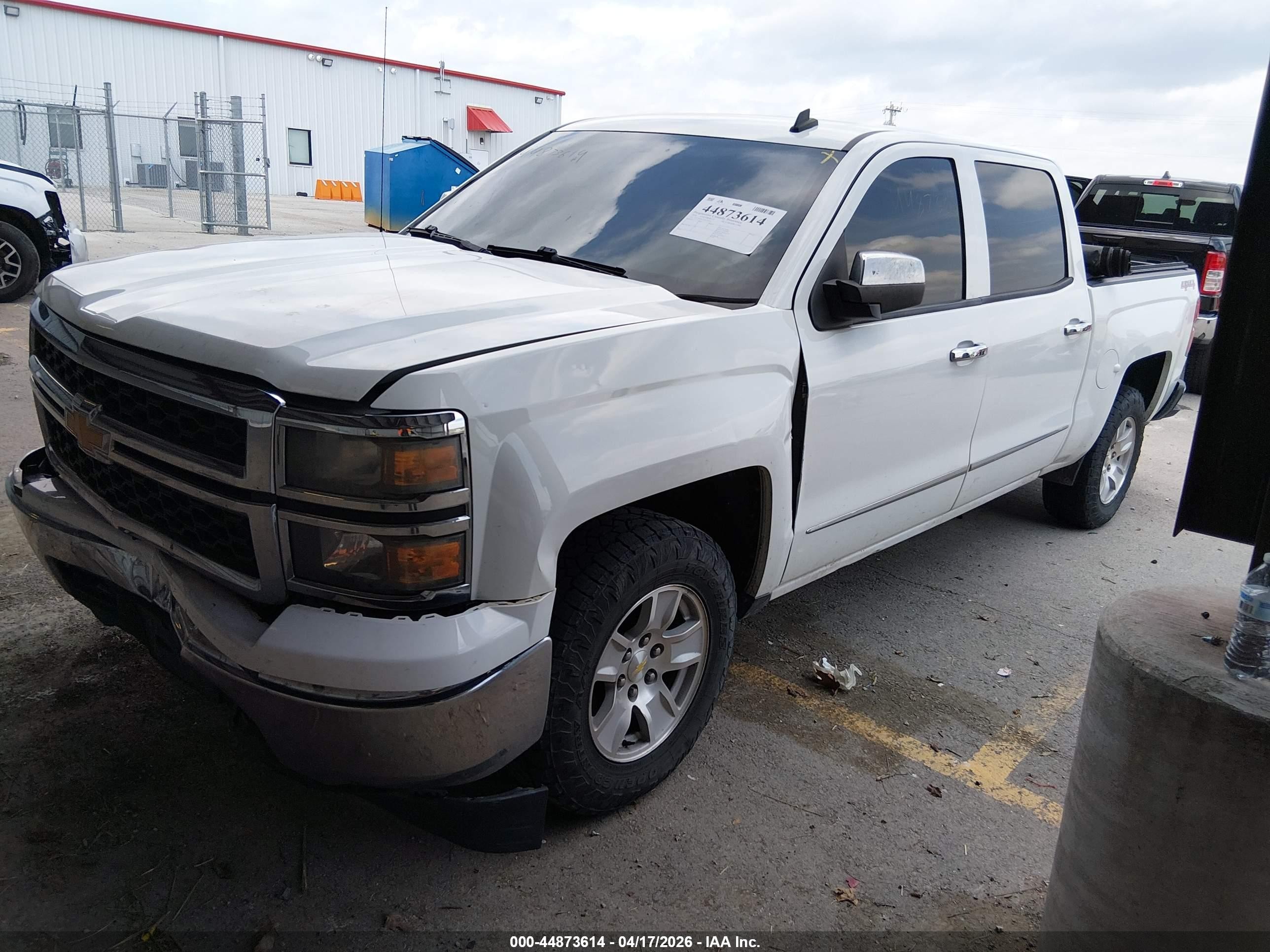 2014 Chevrolet Silverado 1500 1lt White vin: 3GCUKREC5EG150952