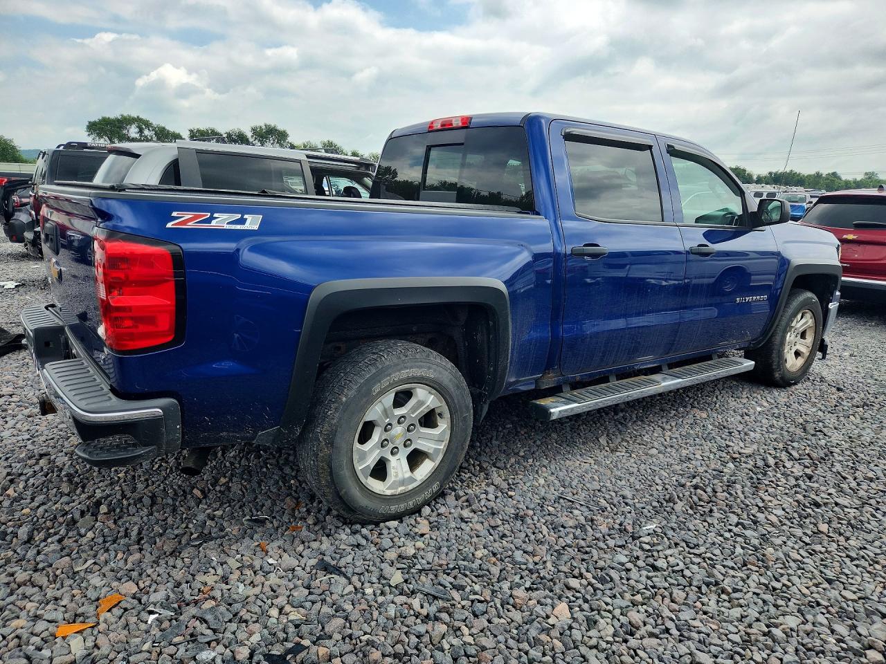 2014 Chevrolet Silverado K1500 Lt Blue vin: 3GCUKREC5EG166570