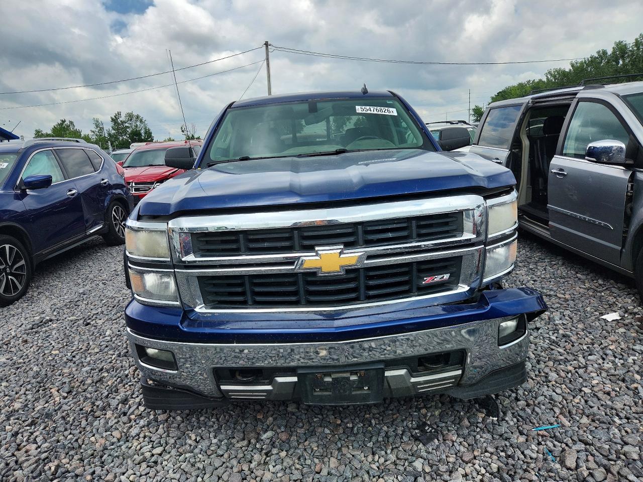 2014 Chevrolet Silverado K1500 Lt Blue vin: 3GCUKREC5EG166570