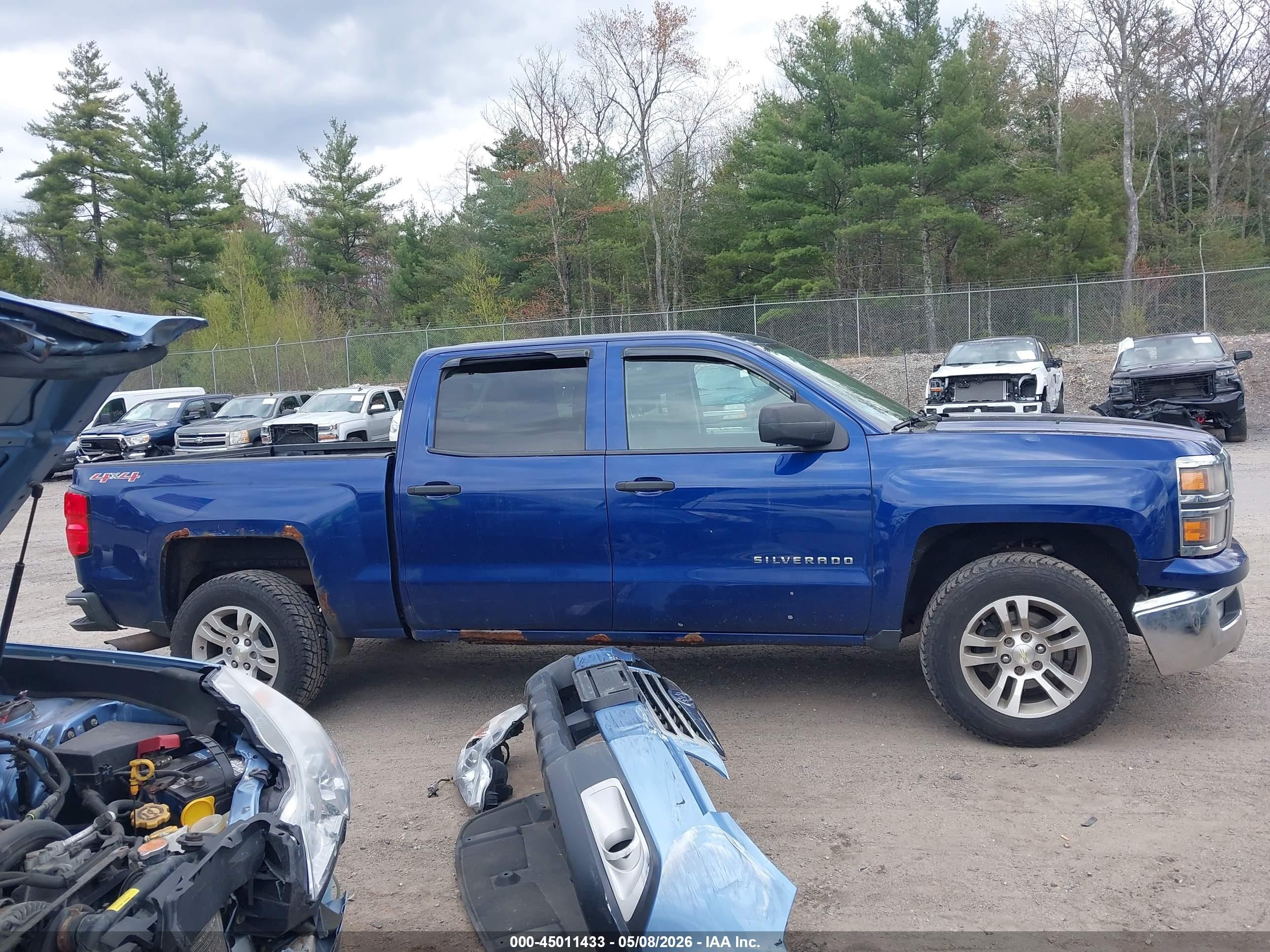 2014 Chevrolet Silverado 1500 1lt Синий vin: 3GCUKREC5EG336779