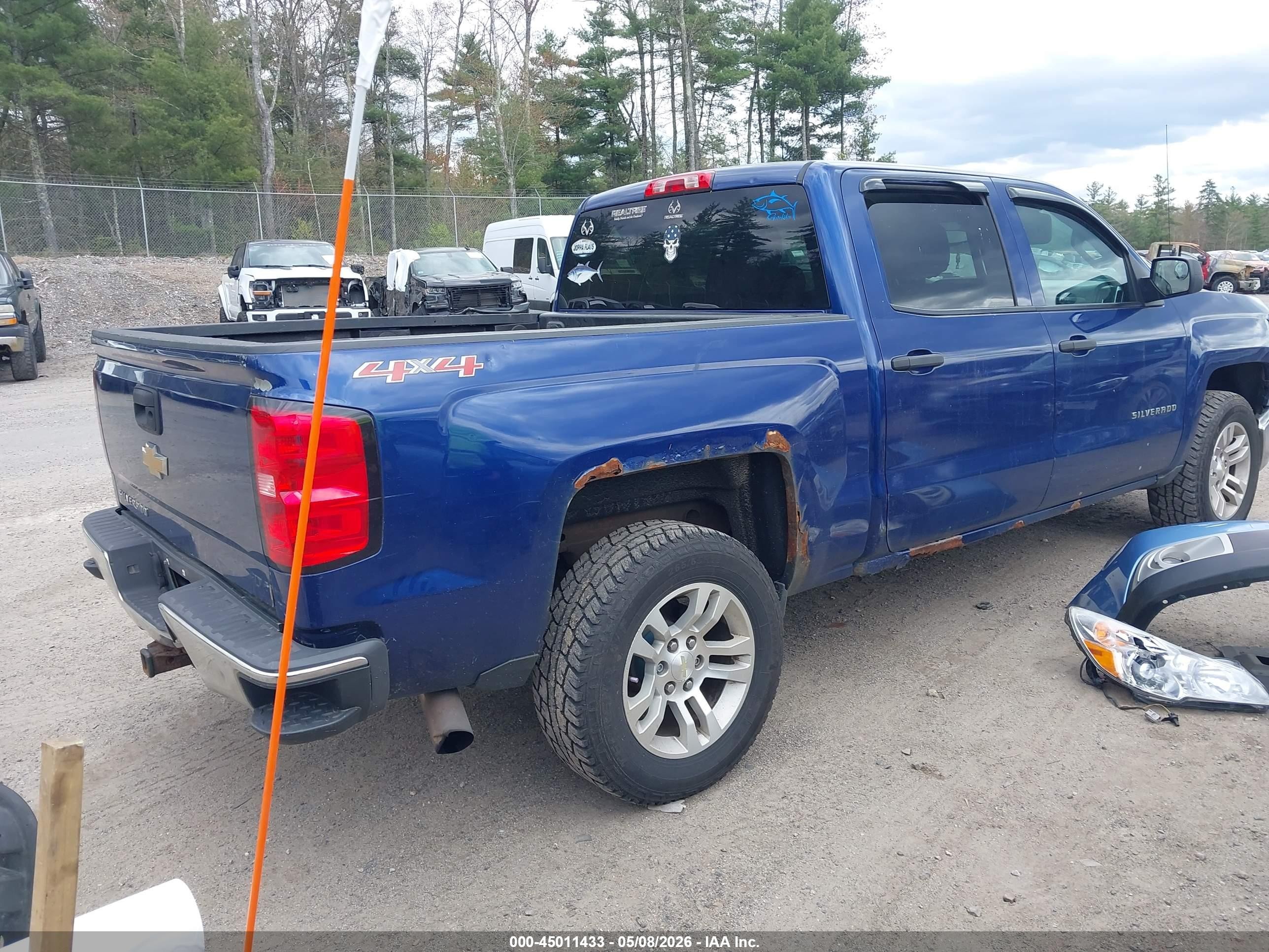 2014 Chevrolet Silverado 1500 1lt Синий vin: 3GCUKREC5EG336779