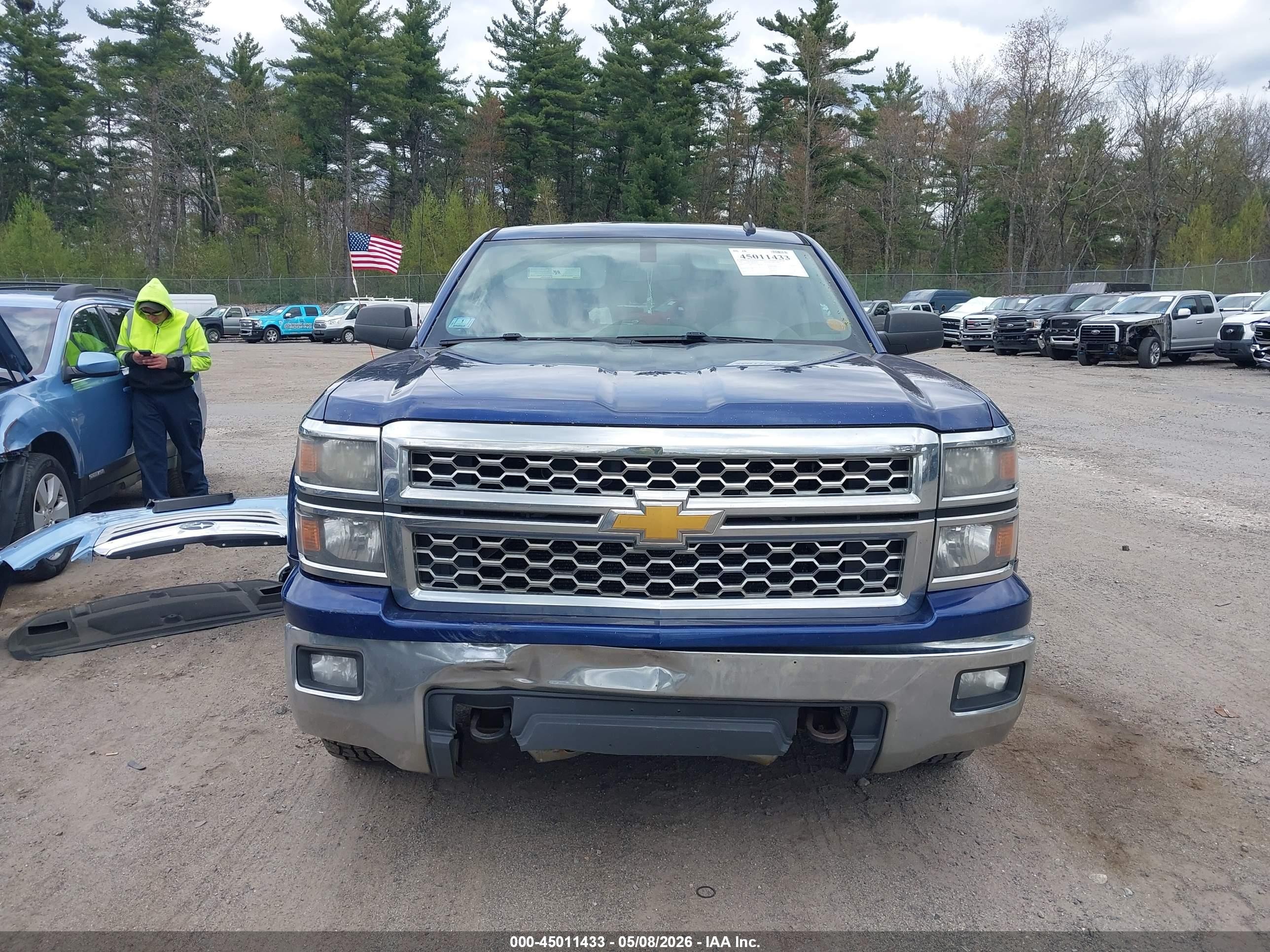 2014 Chevrolet Silverado 1500 1lt Синий vin: 3GCUKREC5EG336779