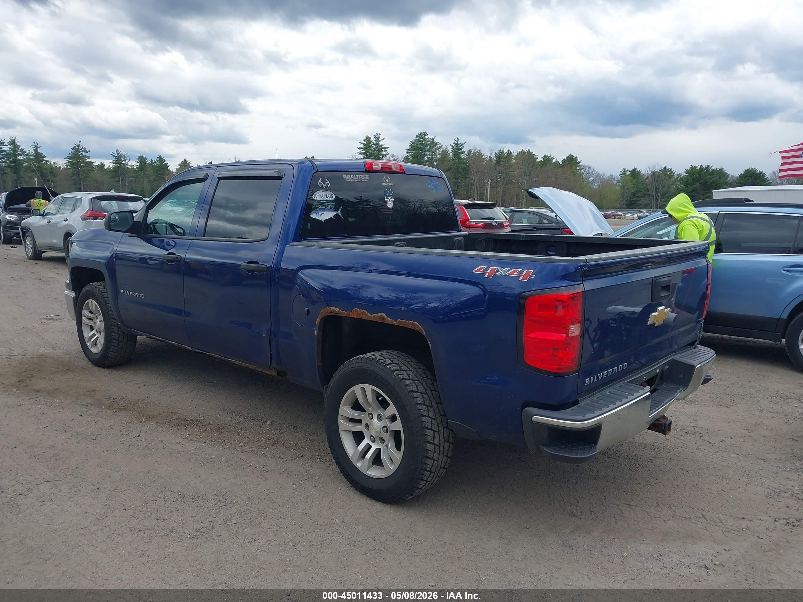 2014 Chevrolet Silverado 1500 1lt Синий vin: 3GCUKREC5EG336779