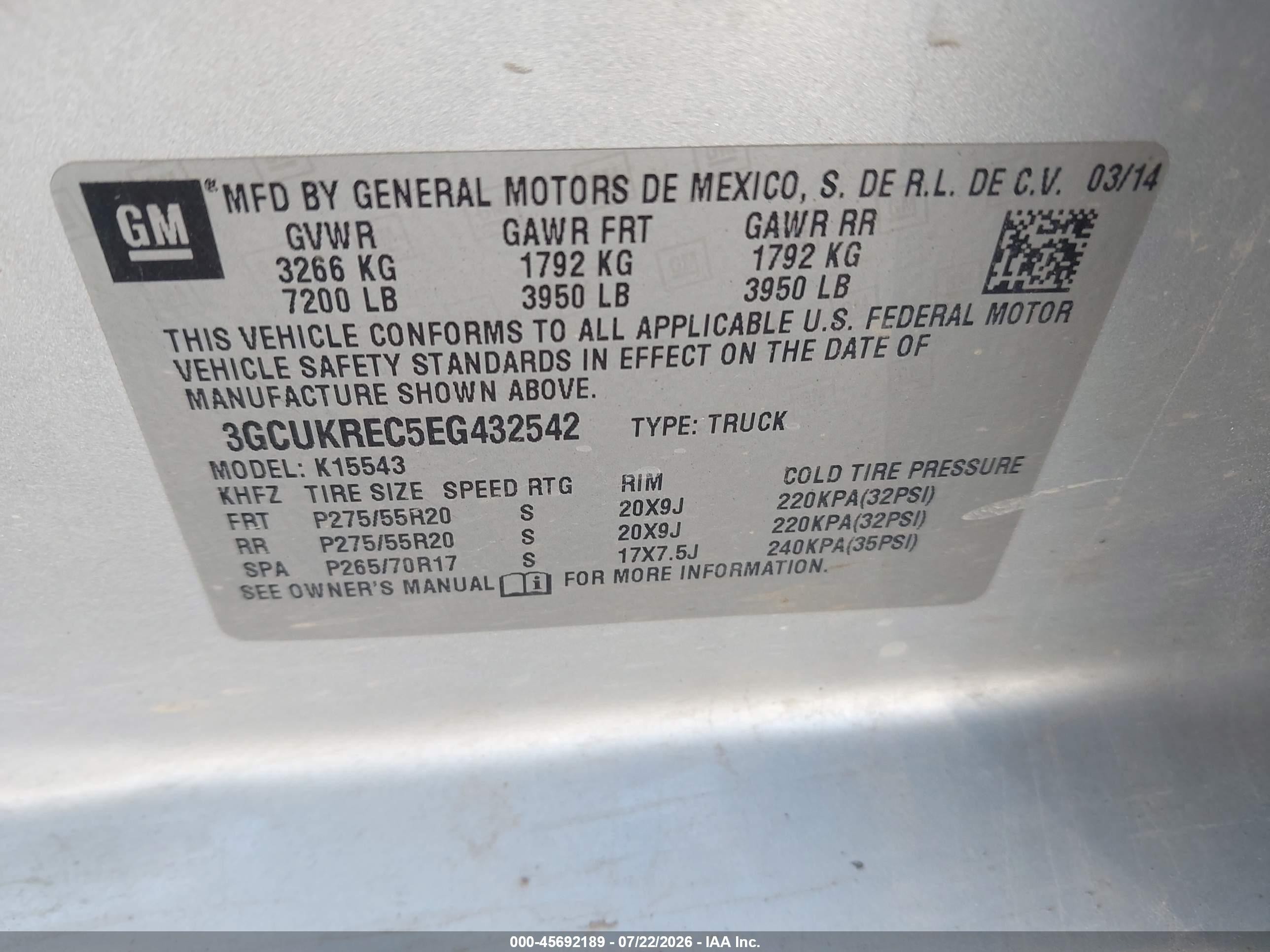 2014 Chevrolet Silverado 1500 Lt Серебряный vin: 3GCUKREC5EG432542