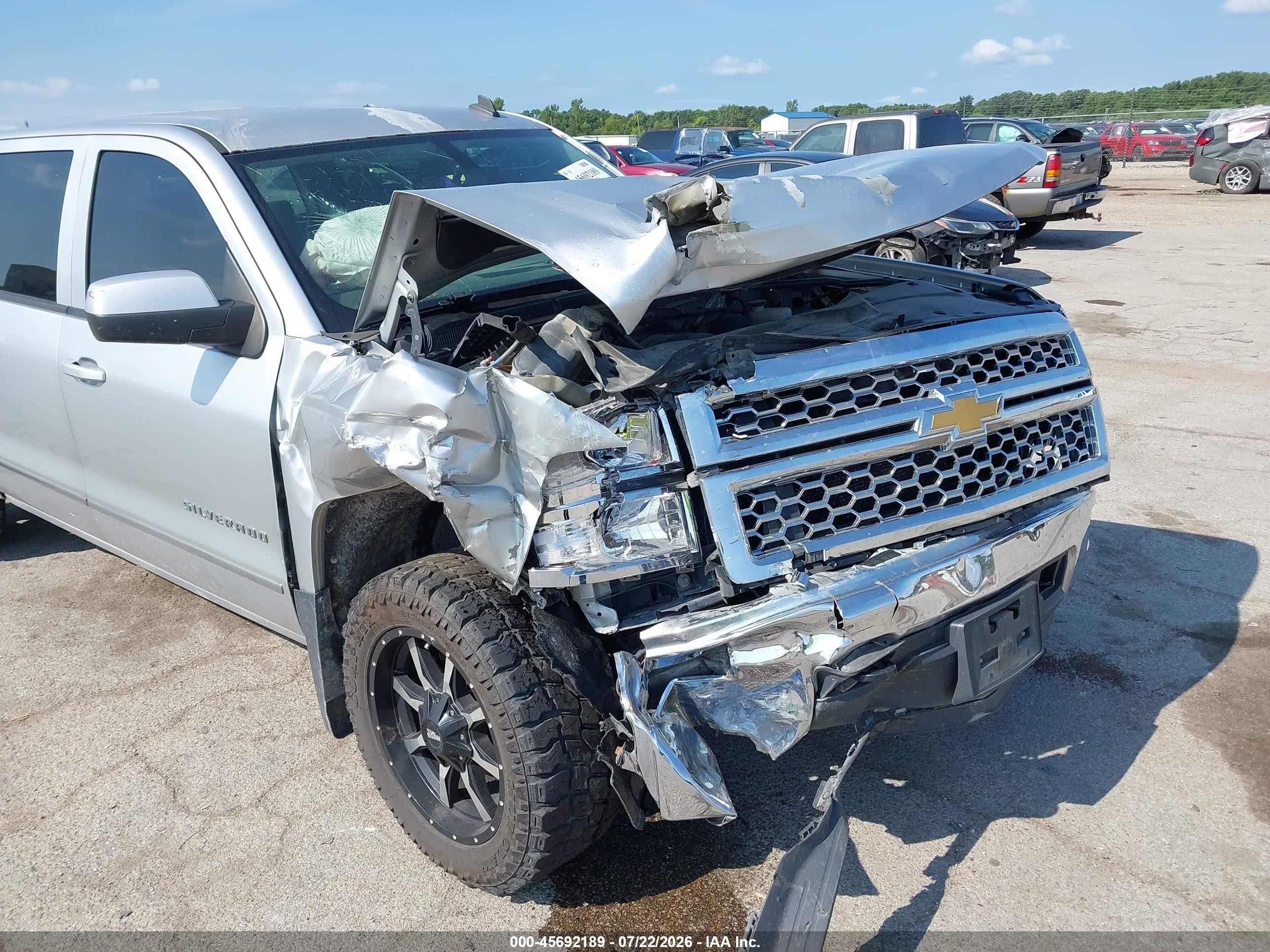 2014 Chevrolet Silverado 1500 Lt Серебряный vin: 3GCUKREC5EG432542