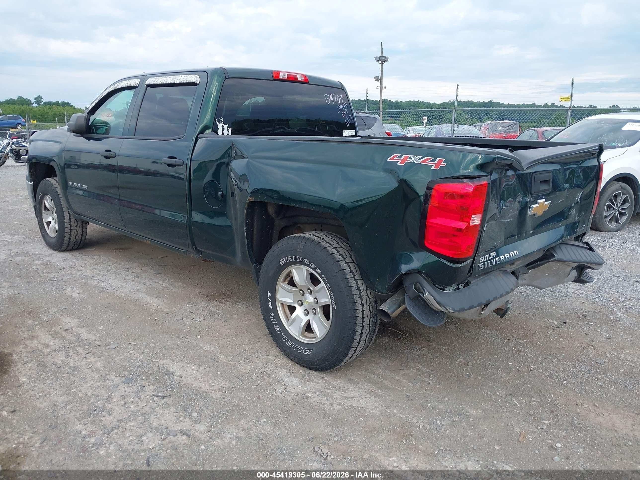2014 Chevrolet Silverado 1500 Lt Green vin: 3GCUKREC5EG468750
