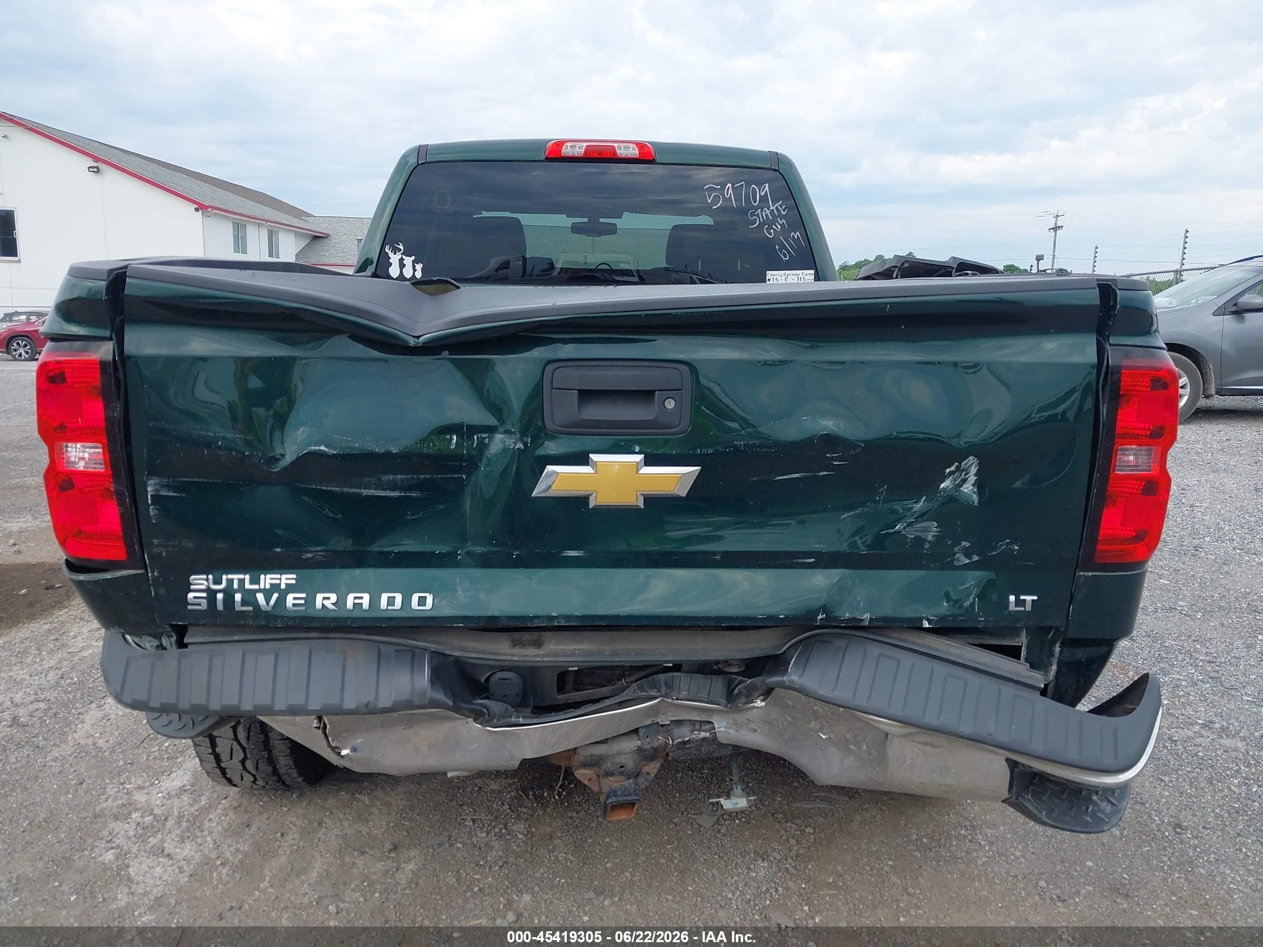 2014 Chevrolet Silverado 1500 Lt Green vin: 3GCUKREC5EG468750