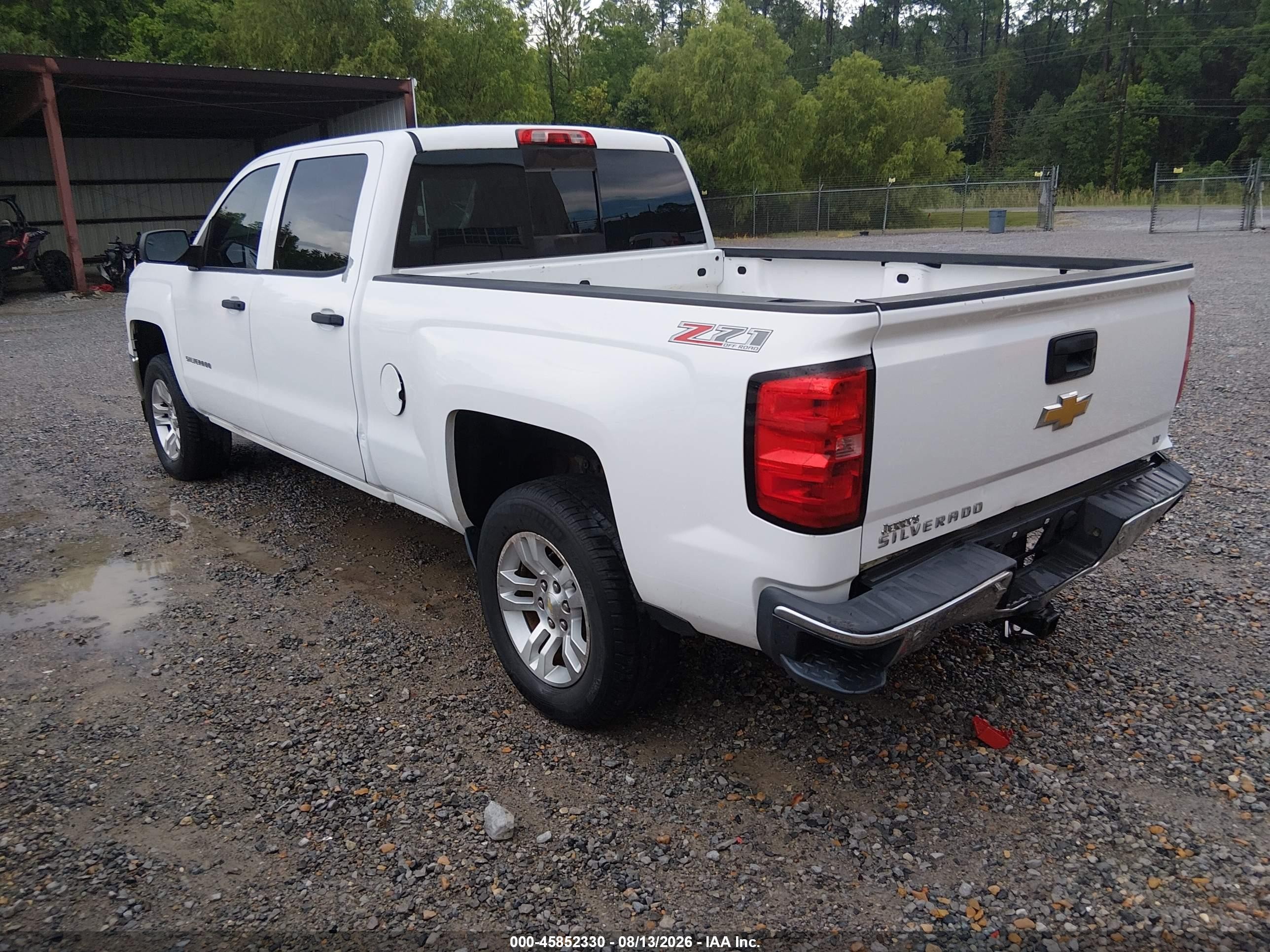 2014 Chevrolet Silverado 1500 Lt White vin: 3GCUKREC5EG512133