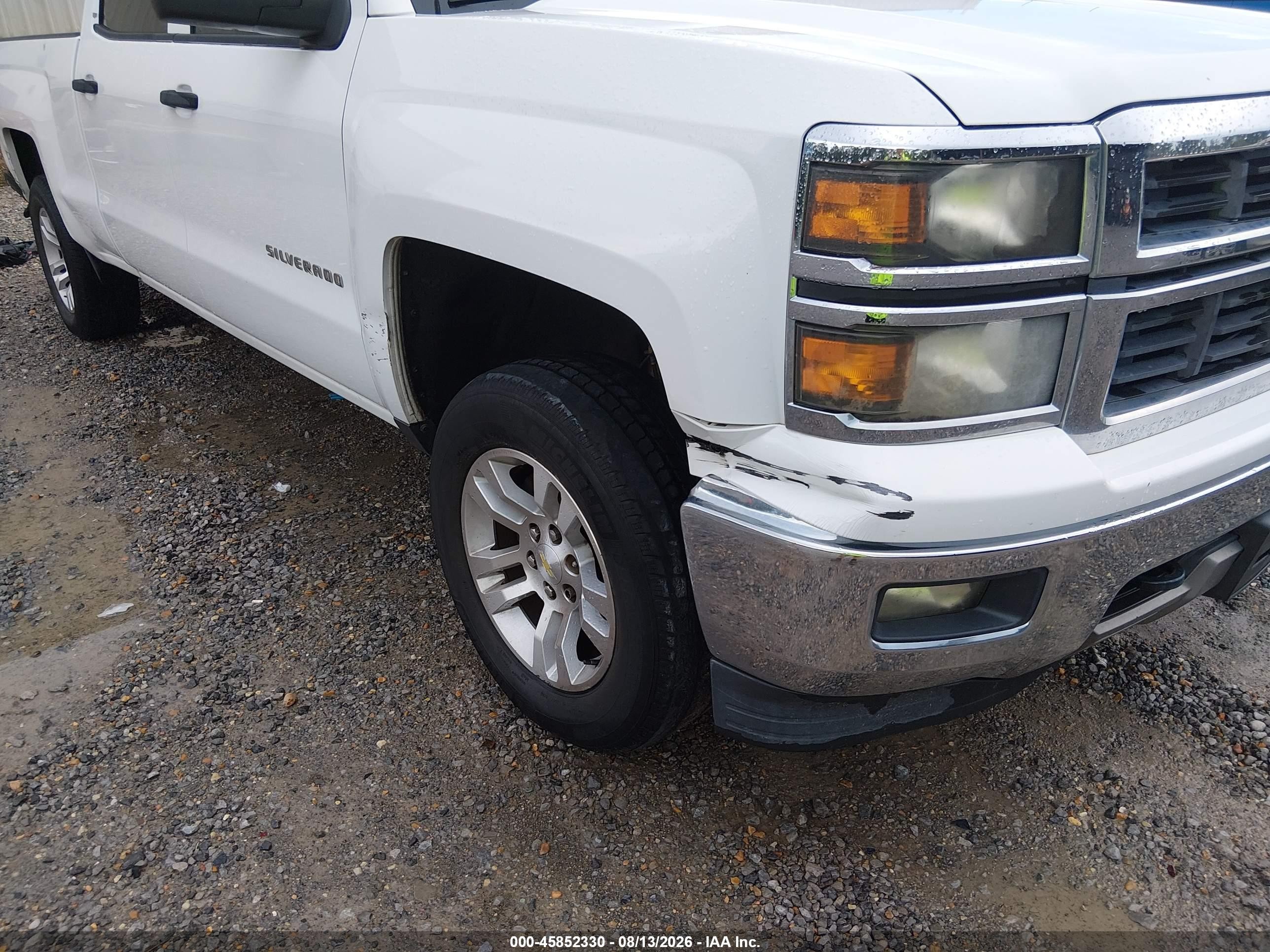 2014 Chevrolet Silverado 1500 Lt White vin: 3GCUKREC5EG512133