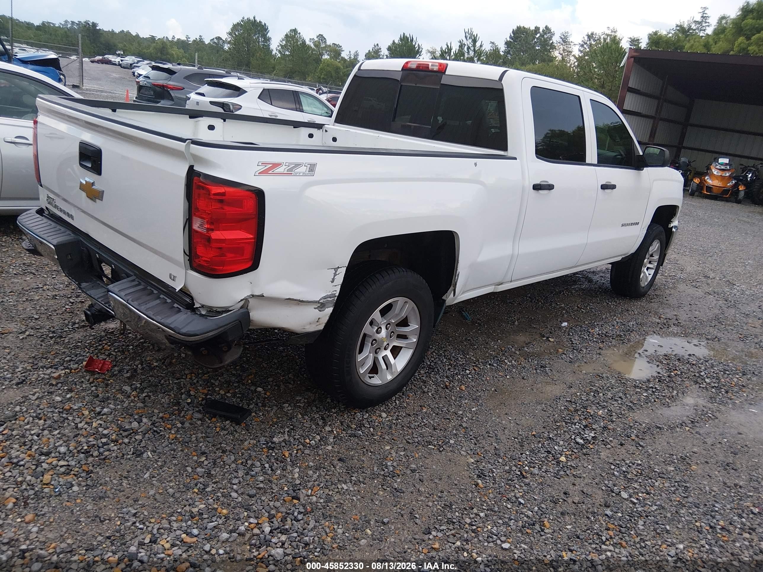 2014 Chevrolet Silverado 1500 Lt White vin: 3GCUKREC5EG512133