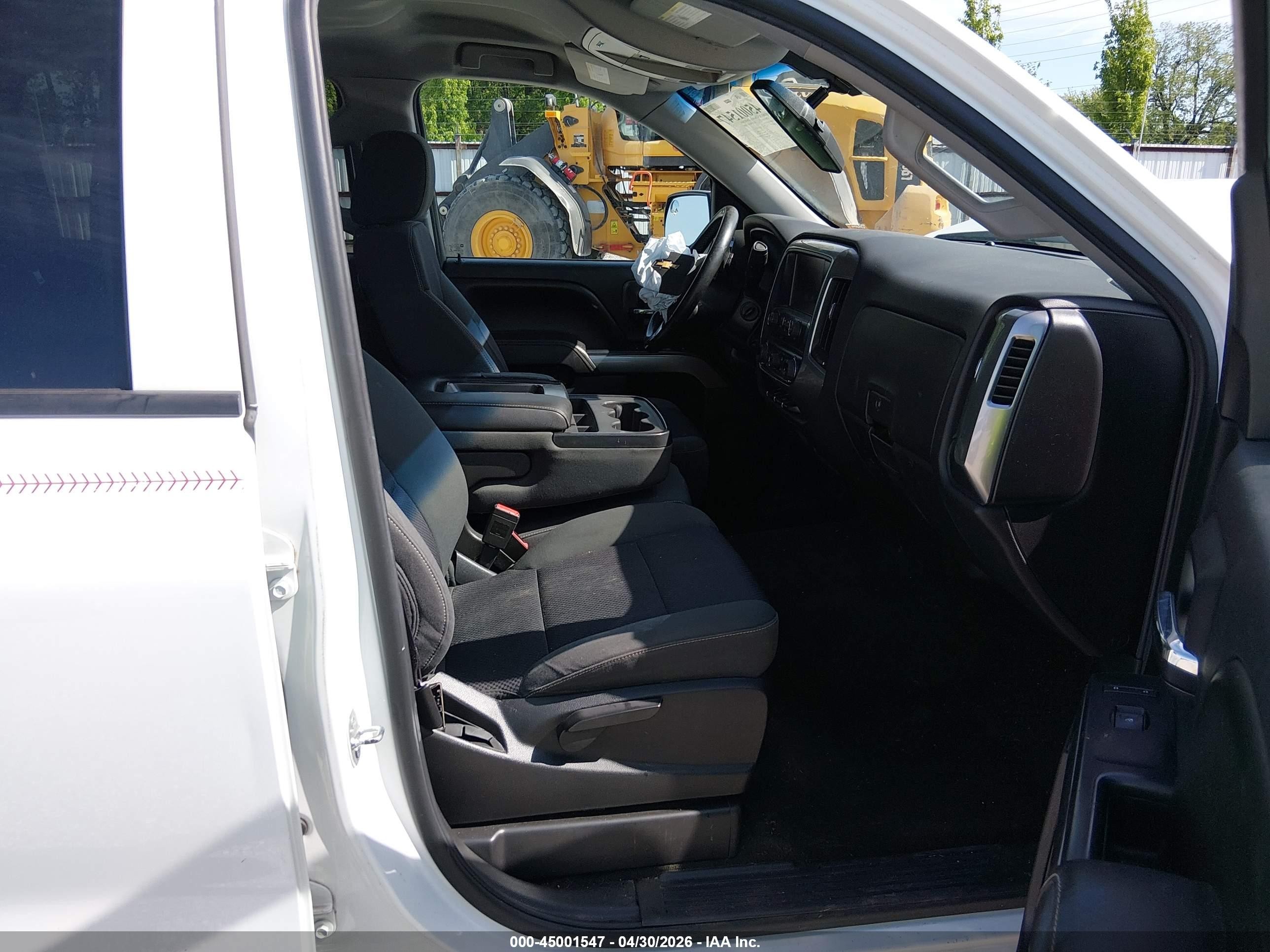 2015 Chevrolet Silverado 1500 1lt White vin: 3GCUKREC5FG121419