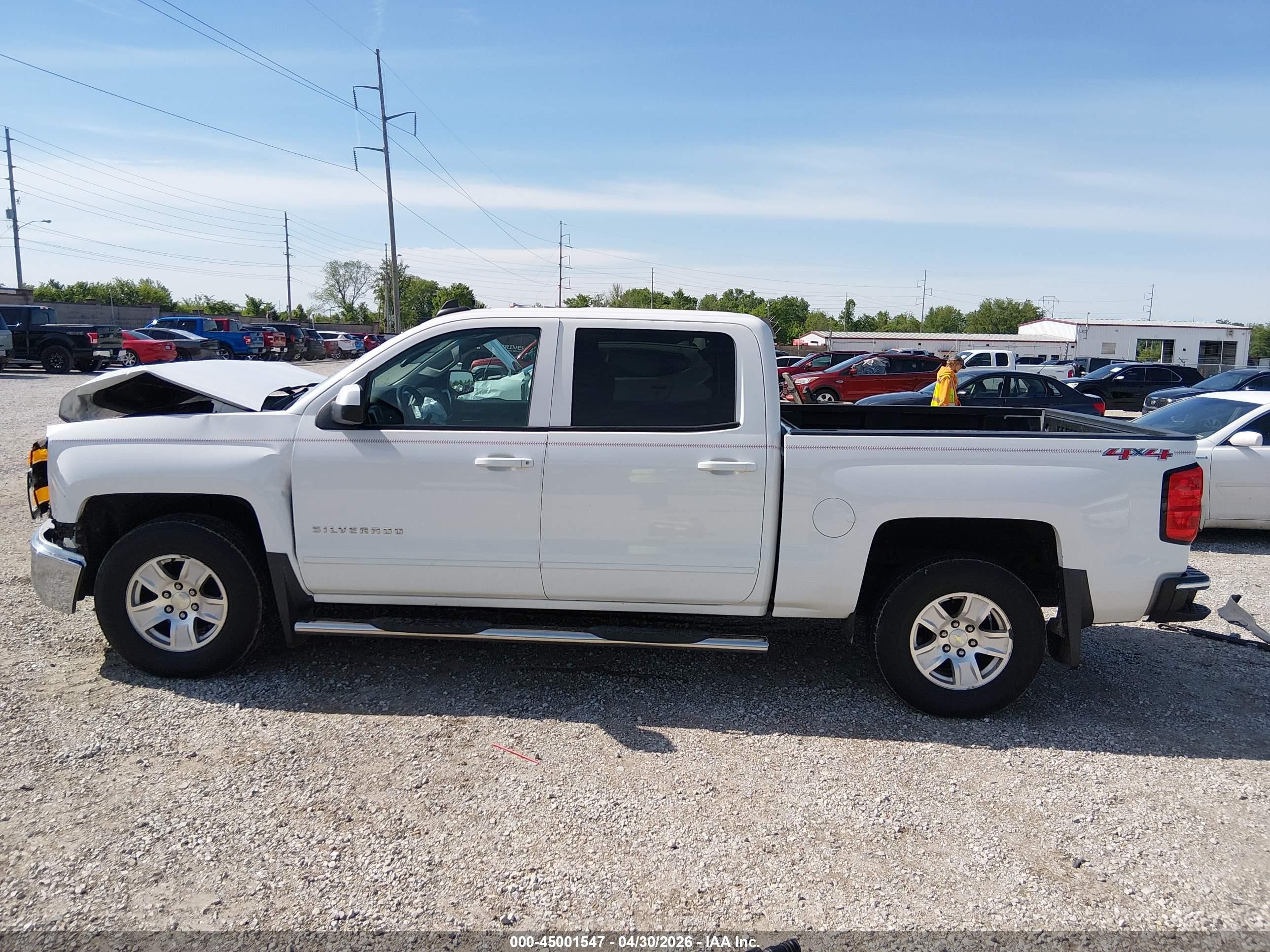 2015 Chevrolet Silverado 1500 1lt White vin: 3GCUKREC5FG121419