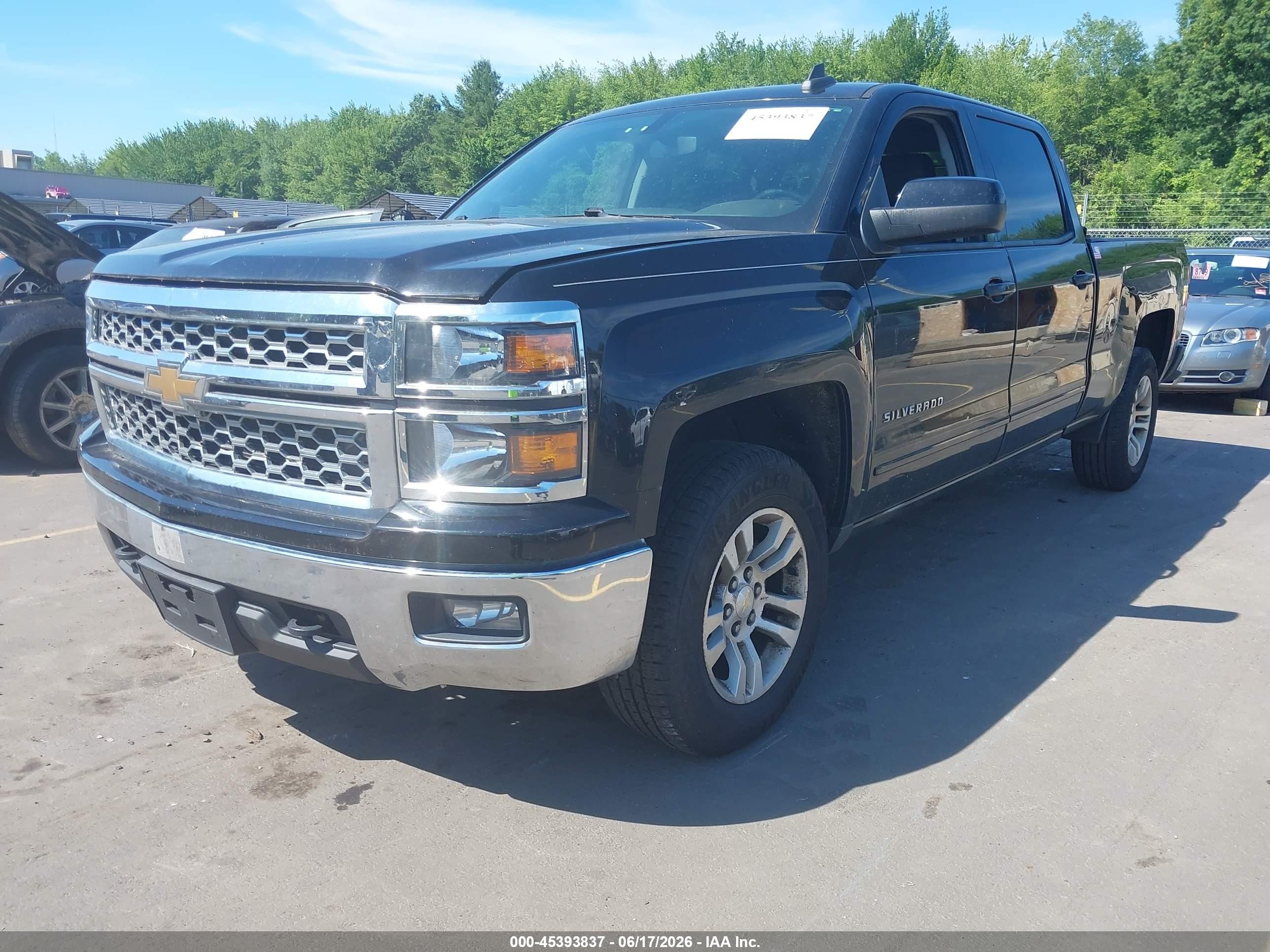 2015 Chevrolet Silverado 1500 Lt Black vin: 3GCUKREC5FG181474