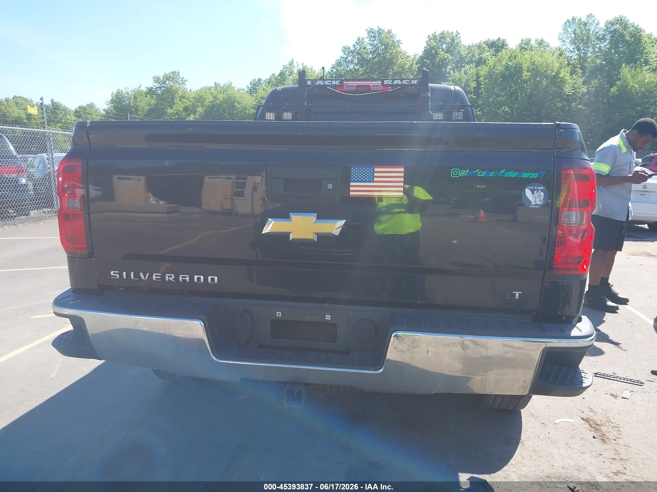 2015 Chevrolet Silverado 1500 Lt Black vin: 3GCUKREC5FG181474