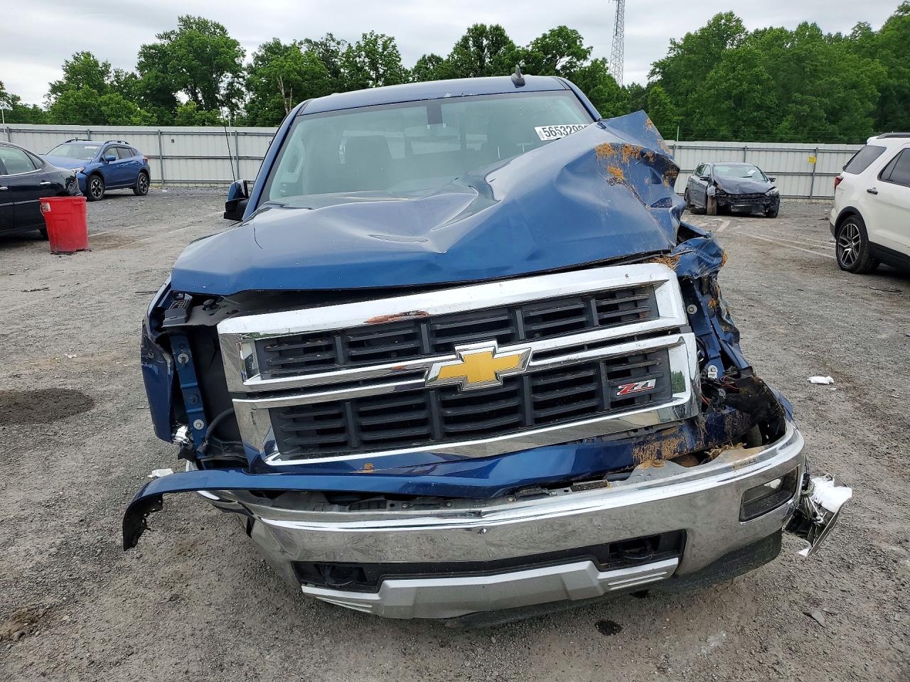 2015 Chevrolet Silverado K1500 Lt Blue vin: 3GCUKREC5FG193074