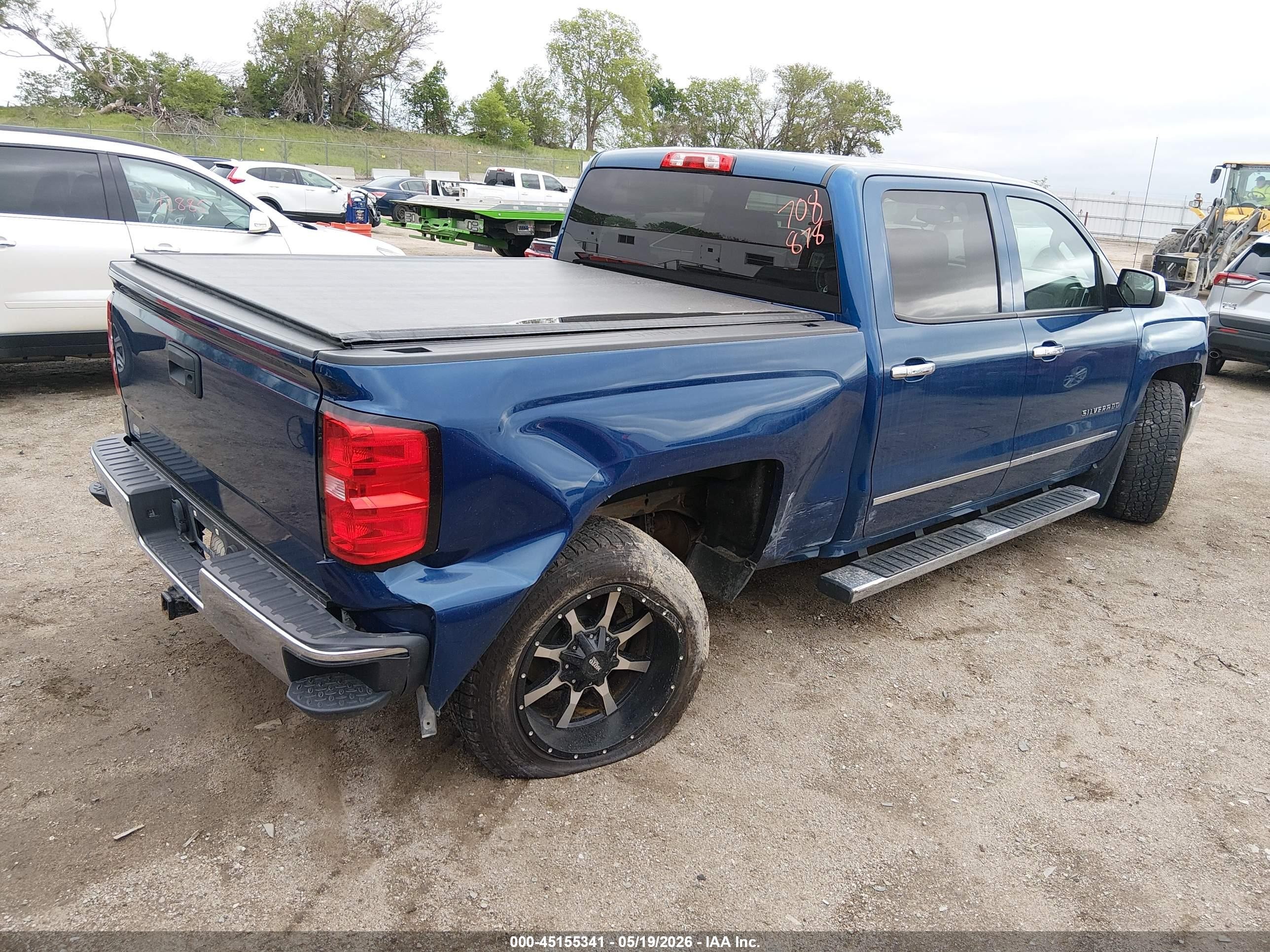 2015 Chevrolet Silverado 1500 1lt Blue vin: 3GCUKREC5FG270526