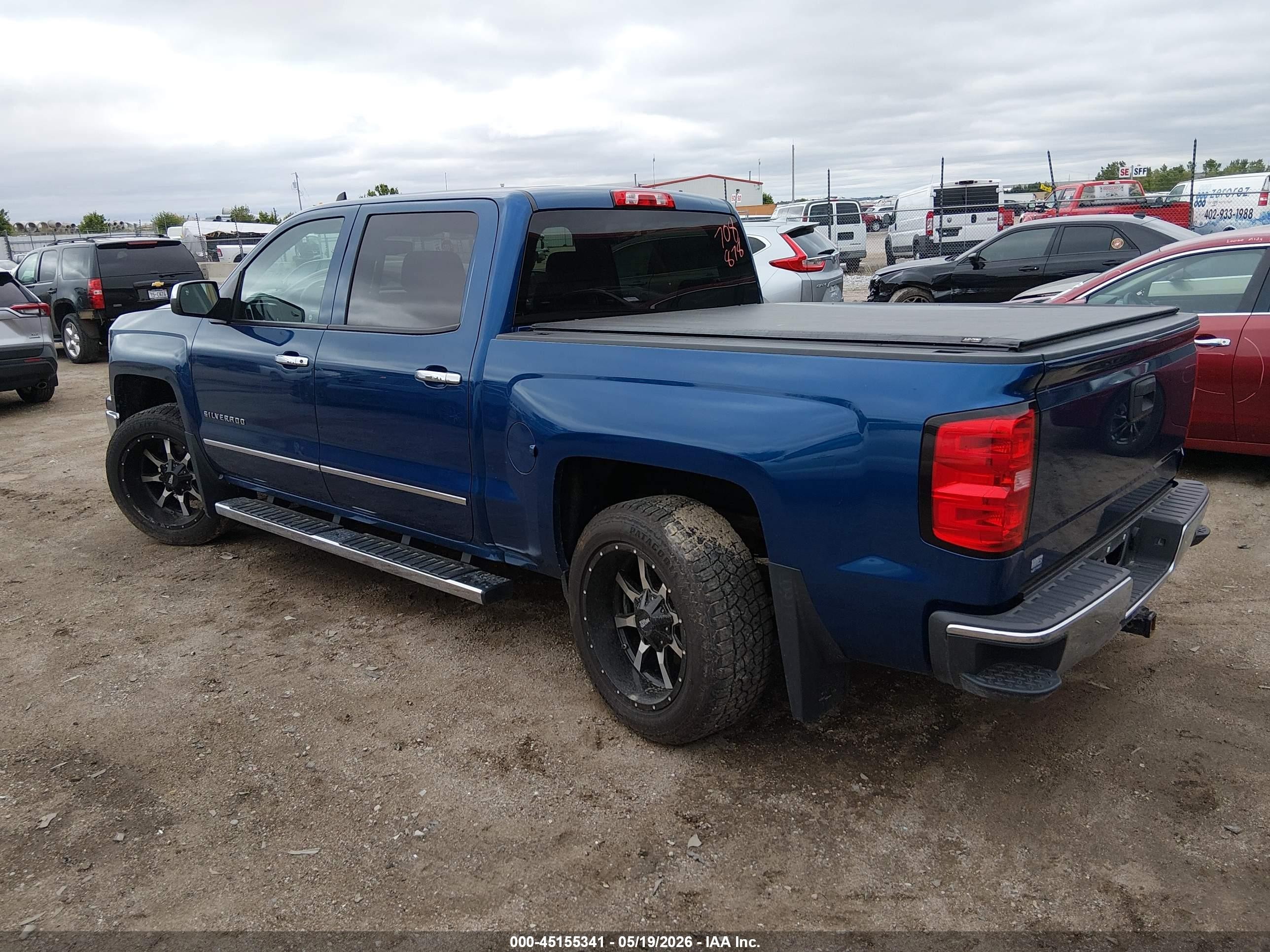 2015 Chevrolet Silverado 1500 1lt Blue vin: 3GCUKREC5FG270526