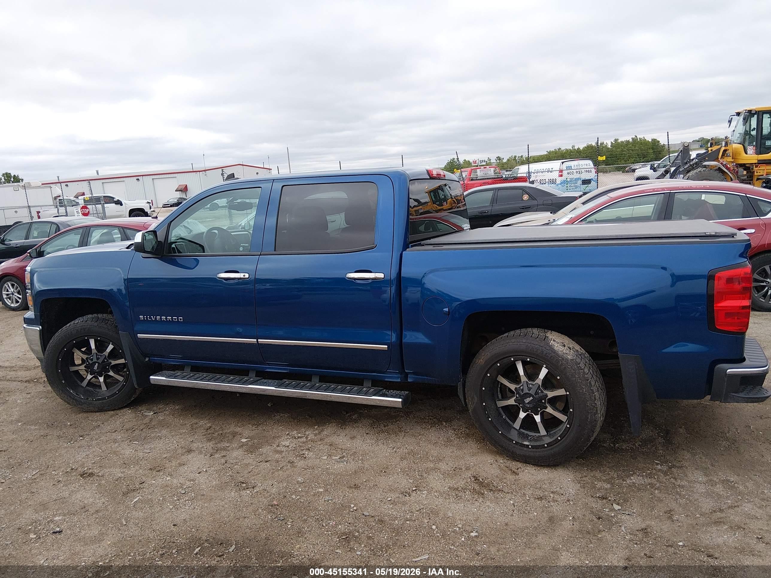 2015 Chevrolet Silverado 1500 1lt Blue vin: 3GCUKREC5FG270526