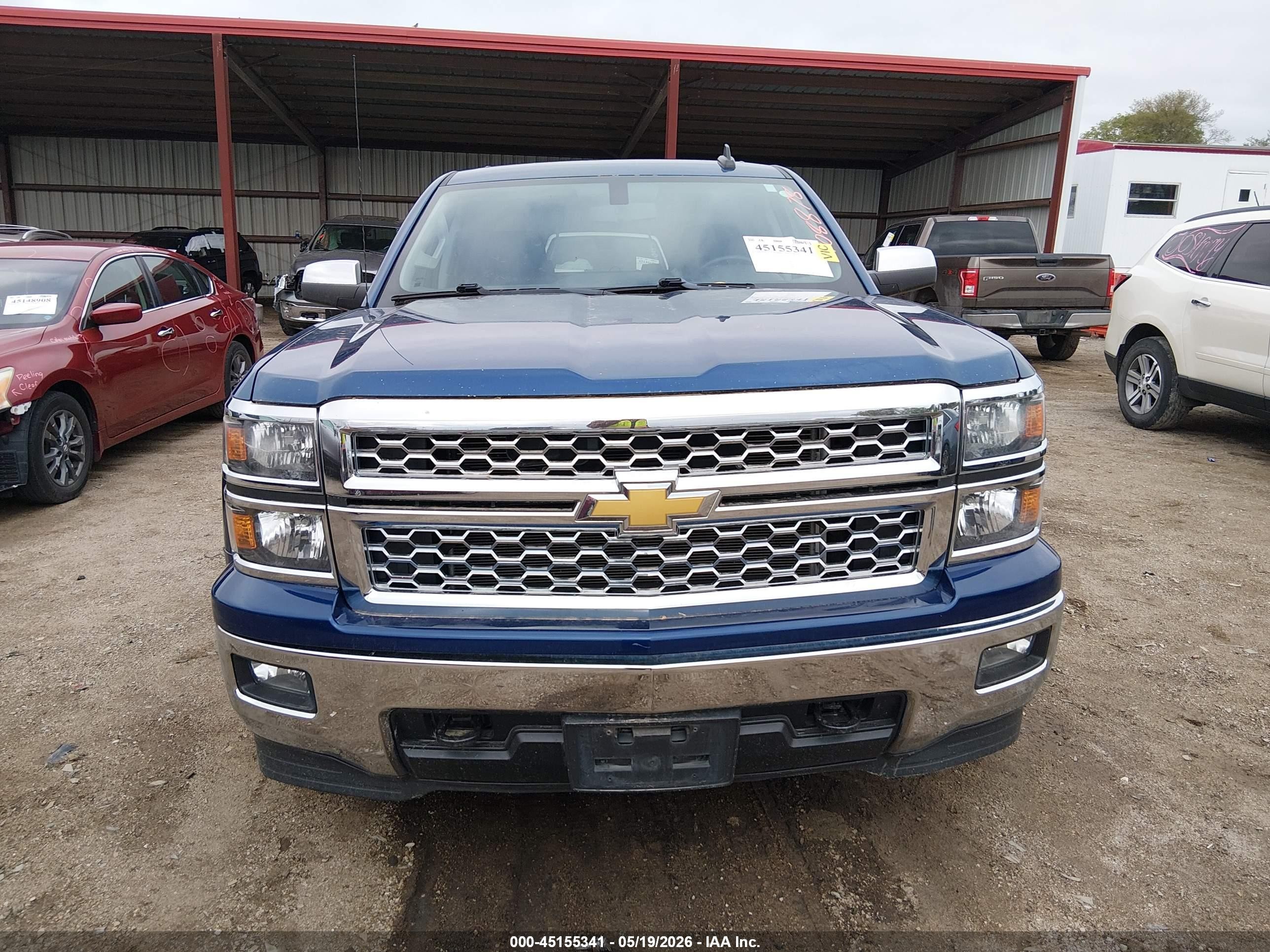 2015 Chevrolet Silverado 1500 1lt Blue vin: 3GCUKREC5FG270526
