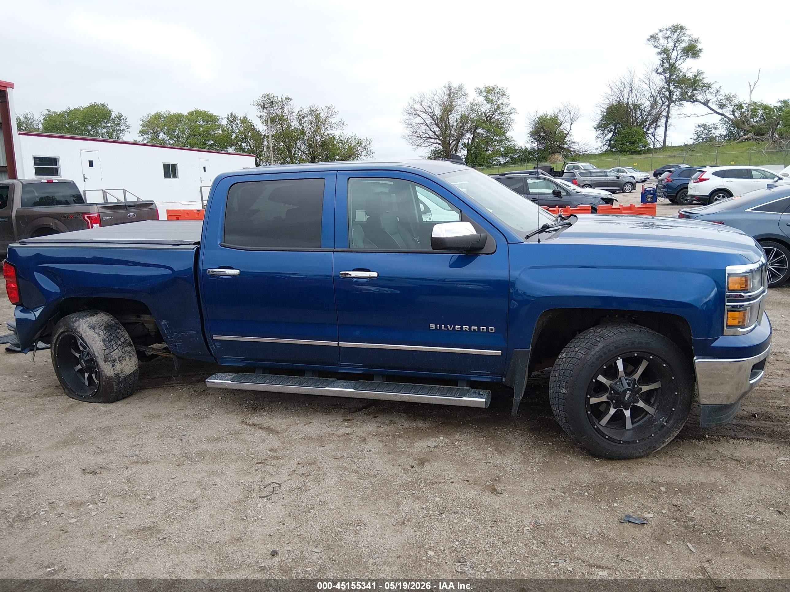 2015 Chevrolet Silverado 1500 1lt Blue vin: 3GCUKREC5FG270526