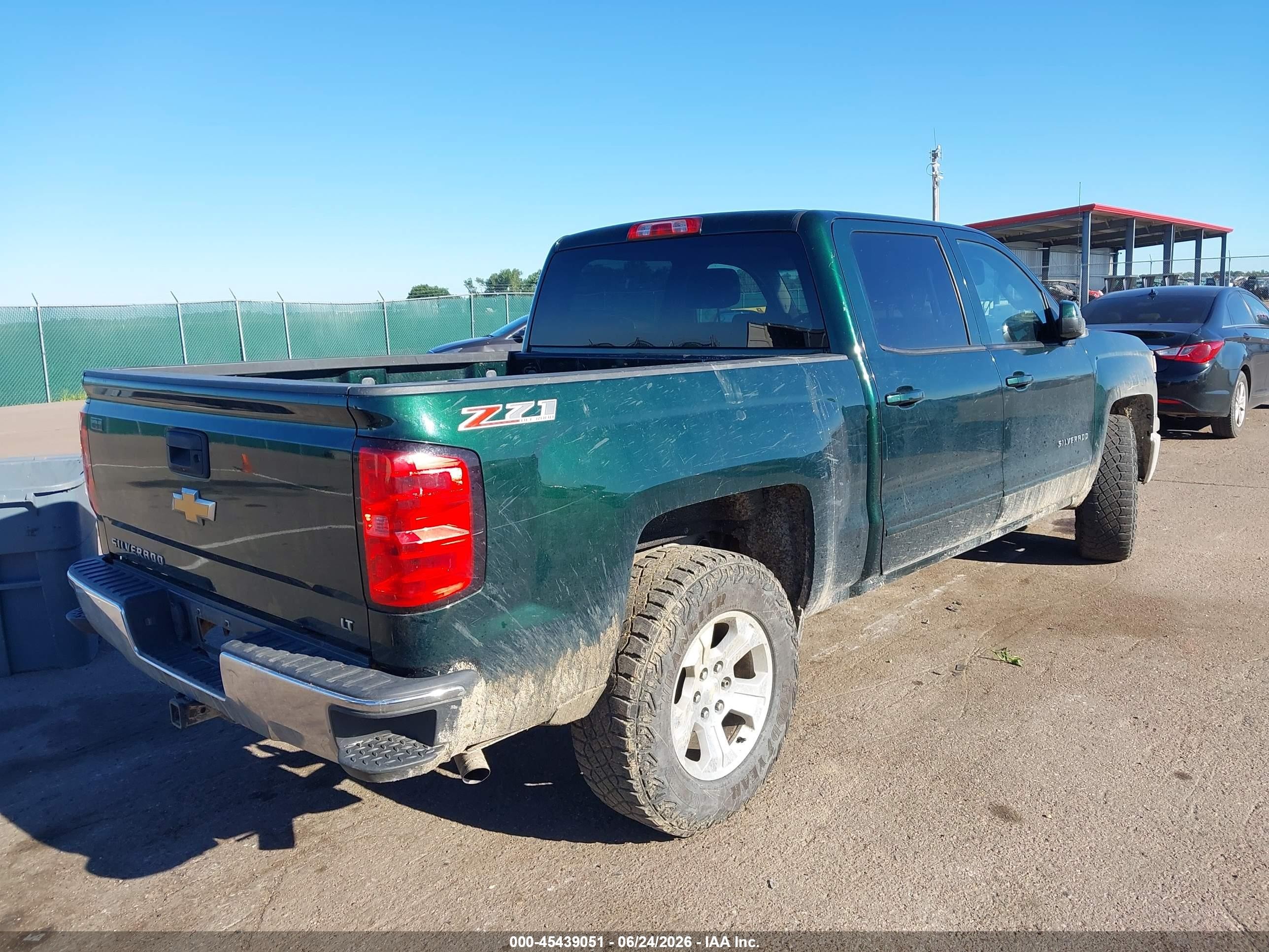 2015 Chevrolet Silverado 1500 Lt Green vin: 3GCUKREC5FG384610