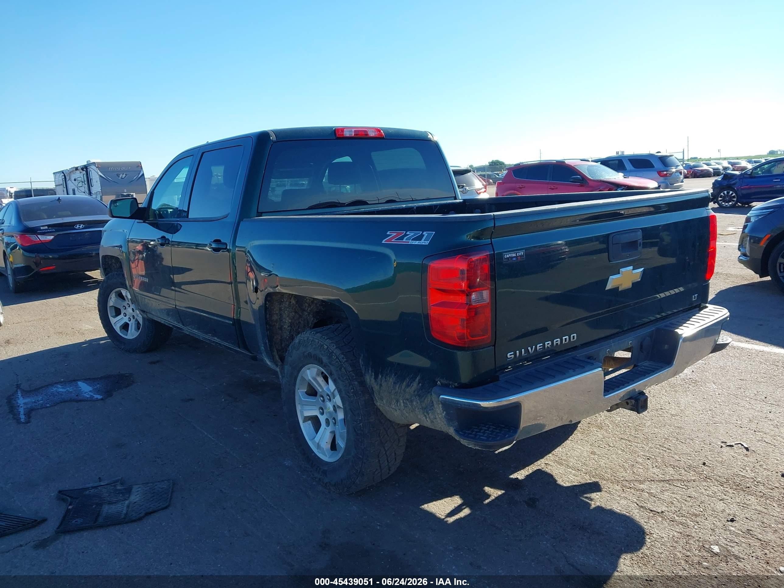 2015 Chevrolet Silverado 1500 Lt Green vin: 3GCUKREC5FG384610