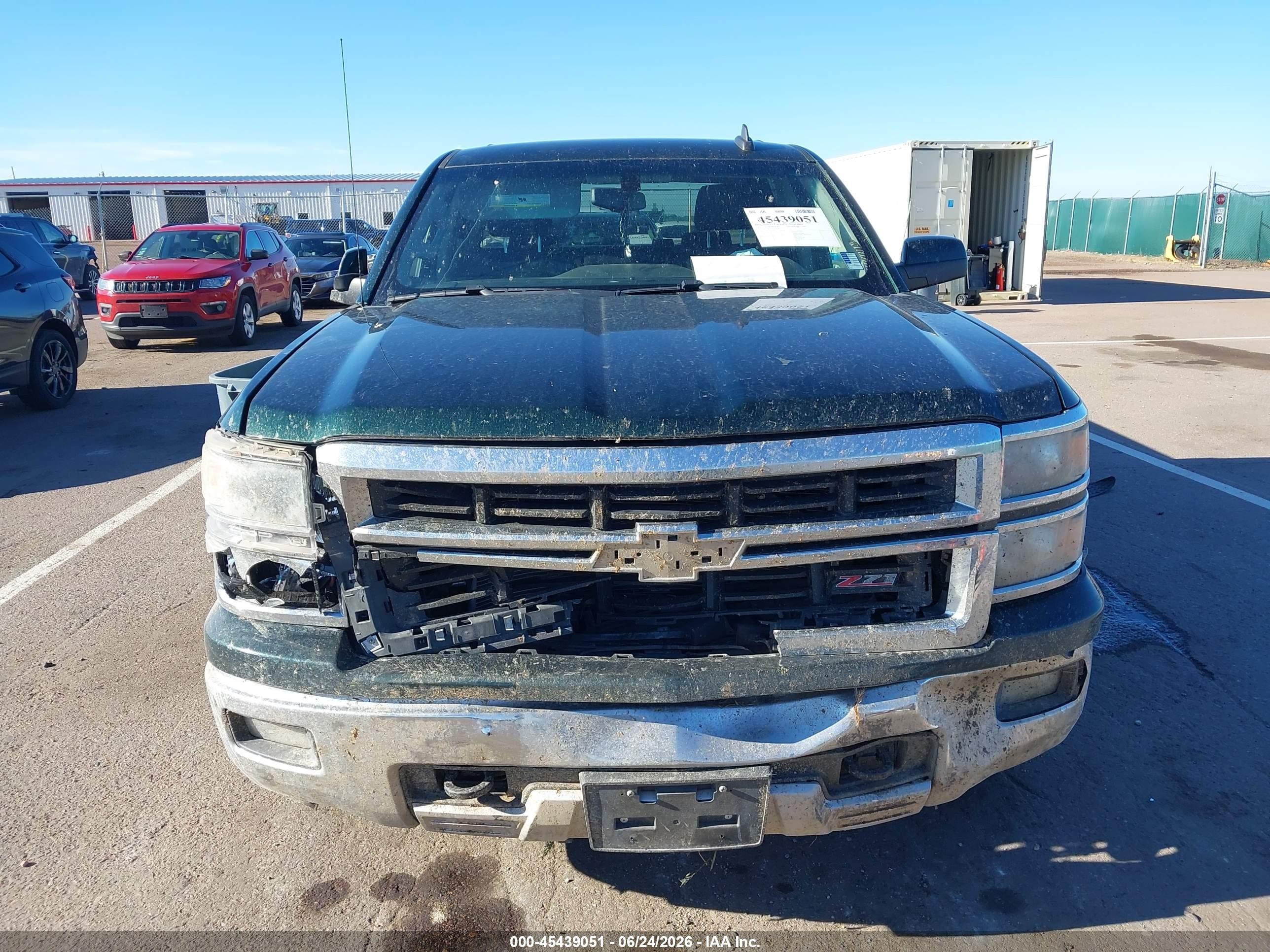 2015 Chevrolet Silverado 1500 Lt Green vin: 3GCUKREC5FG384610
