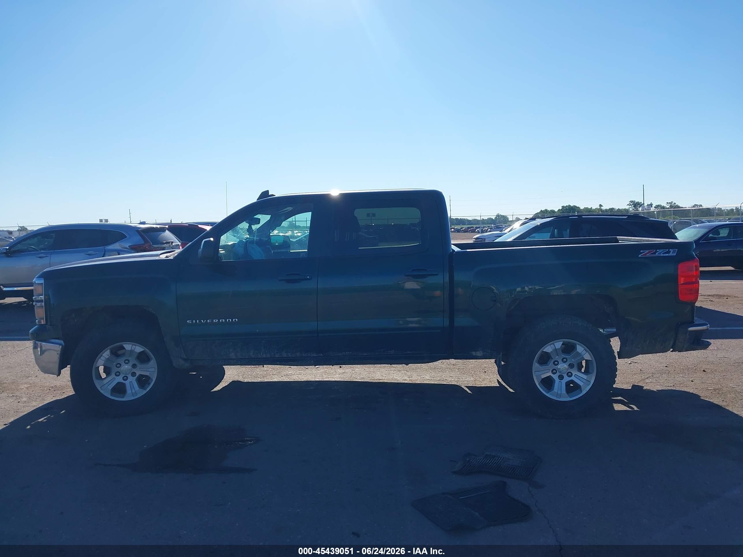 2015 Chevrolet Silverado 1500 Lt Green vin: 3GCUKREC5FG384610
