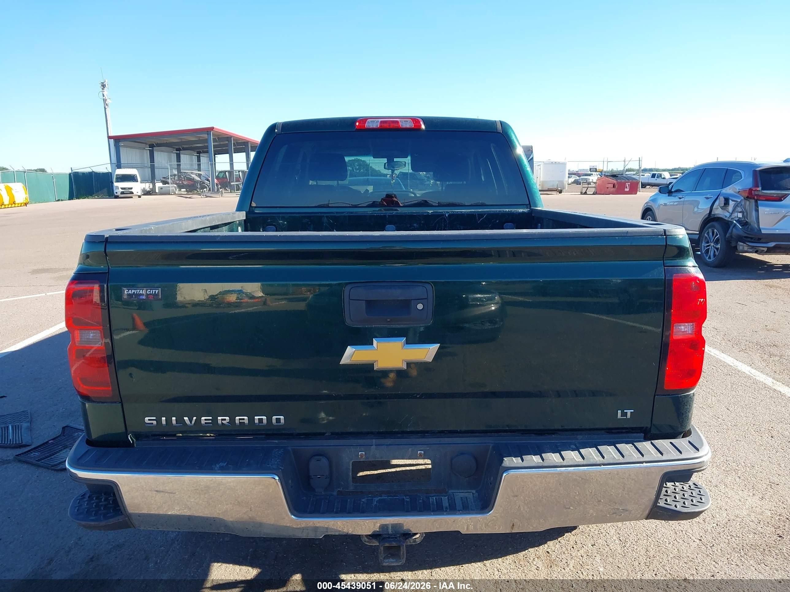 2015 Chevrolet Silverado 1500 Lt Green vin: 3GCUKREC5FG384610