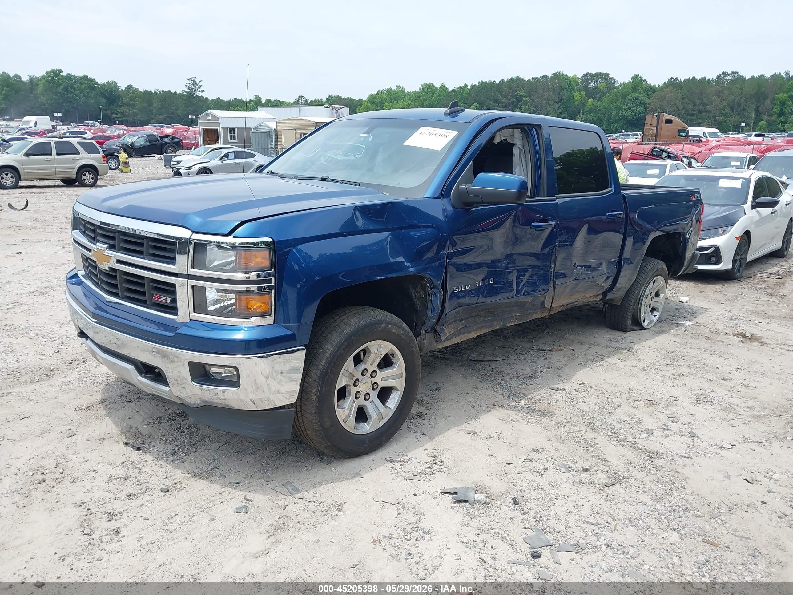 2015 Chevrolet Silverado 1500 2lt Blue vin: 3GCUKREC5FG408002