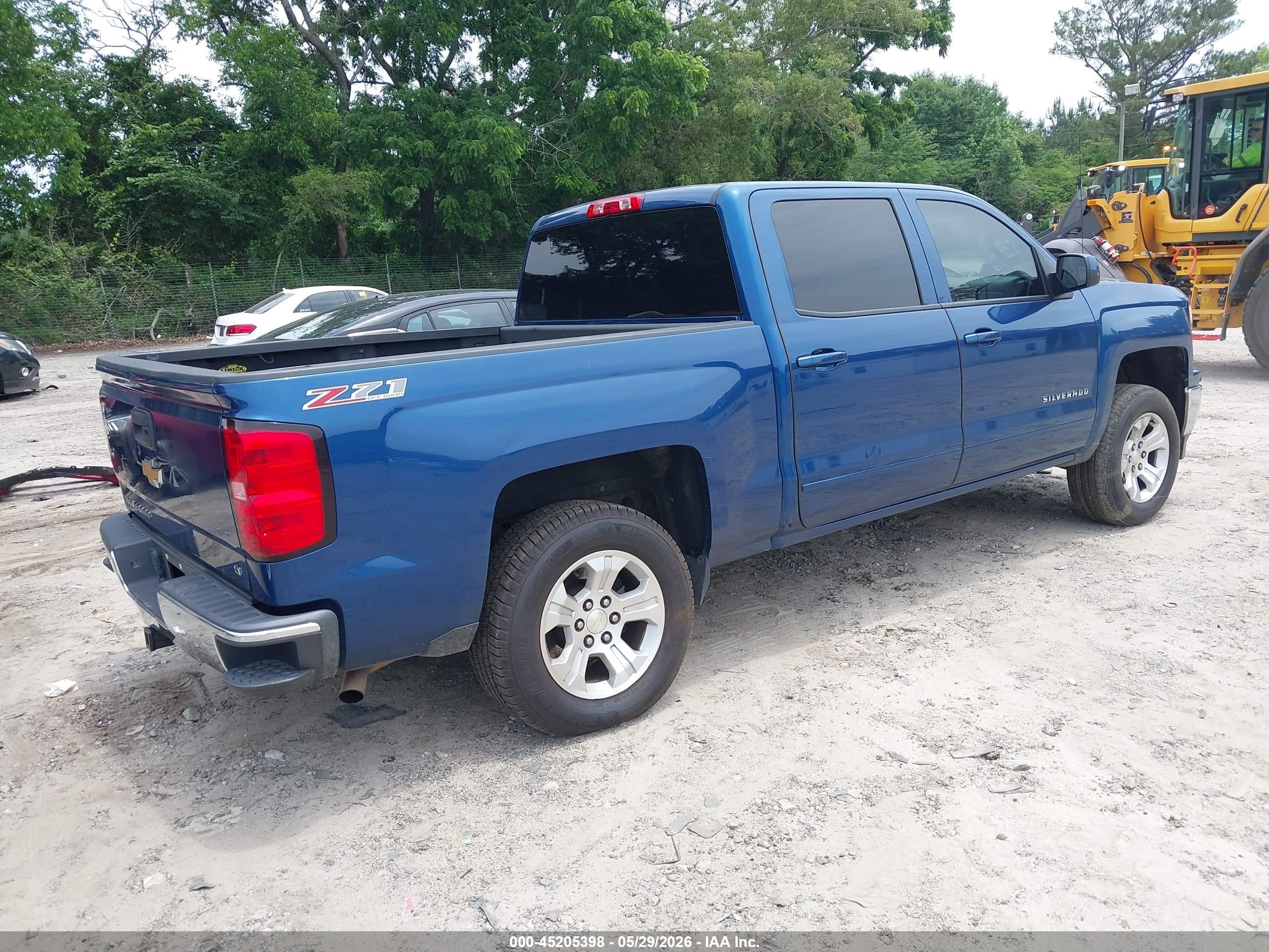 2015 Chevrolet Silverado 1500 2lt Blue vin: 3GCUKREC5FG408002