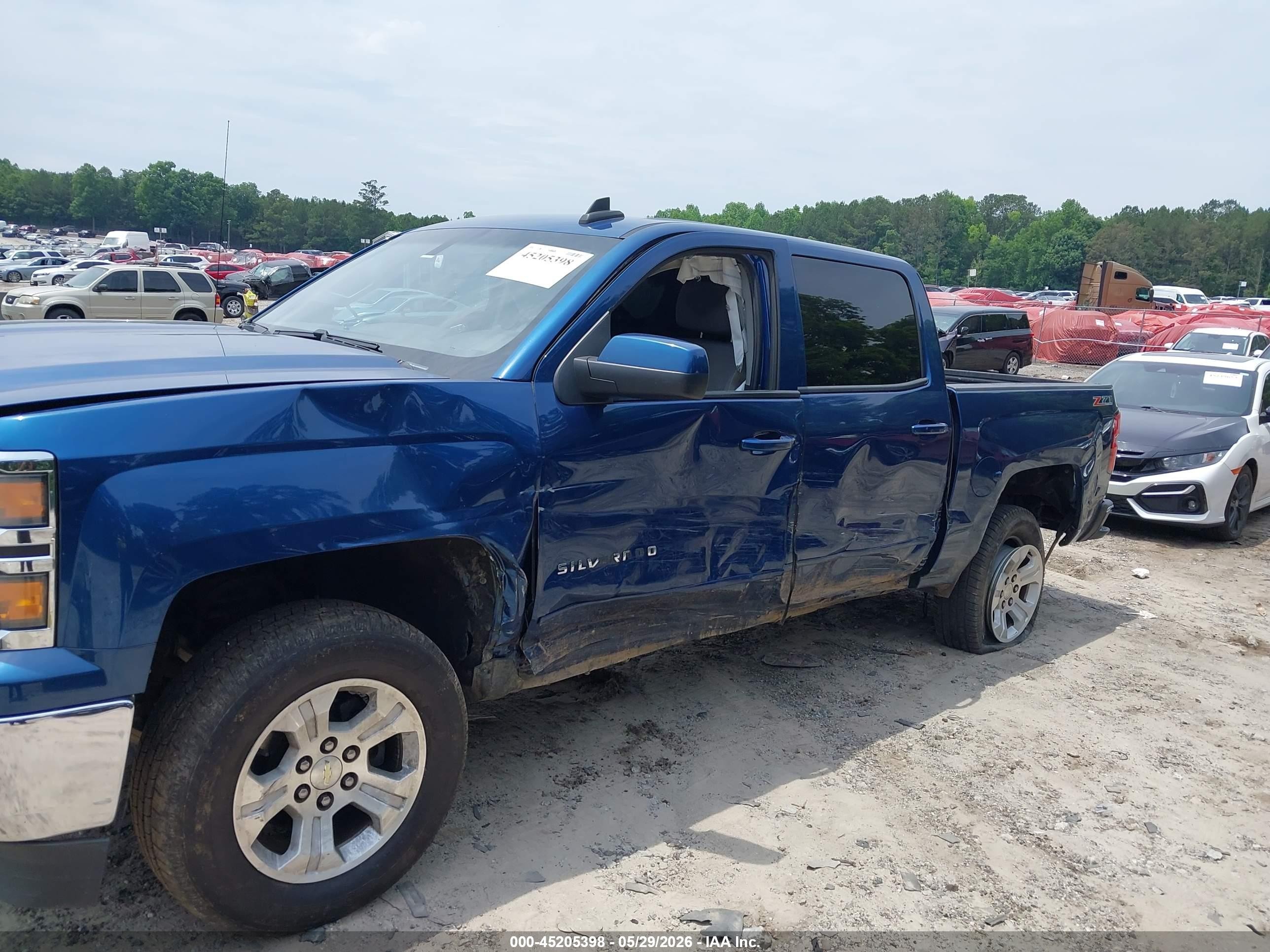 2015 Chevrolet Silverado 1500 2lt Blue vin: 3GCUKREC5FG408002