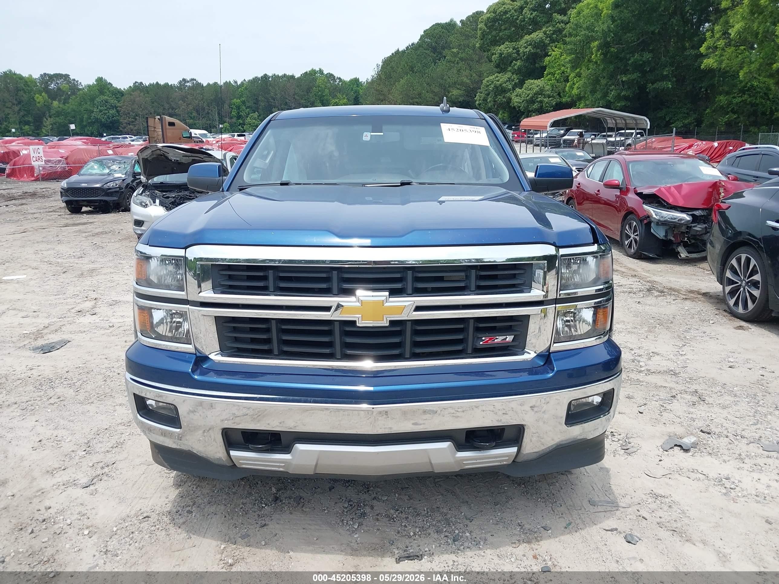 2015 Chevrolet Silverado 1500 2lt Blue vin: 3GCUKREC5FG408002