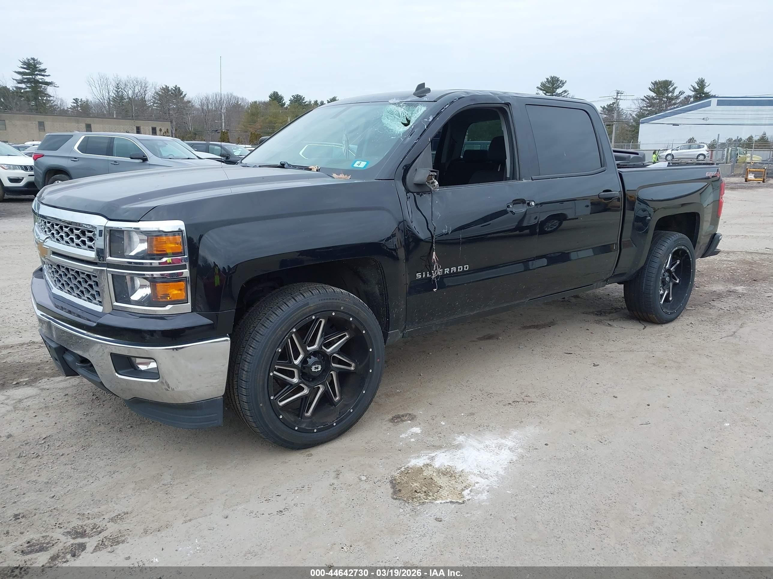 2014 Chevrolet Silverado 1500 1lt Black vin: 3GCUKREC6EG232754