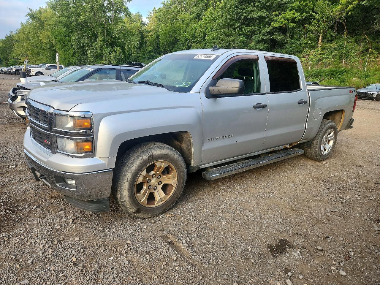 2014 Chevrolet Silverado K1500 Lt Silver vin: 3GCUKREC6EG251269
