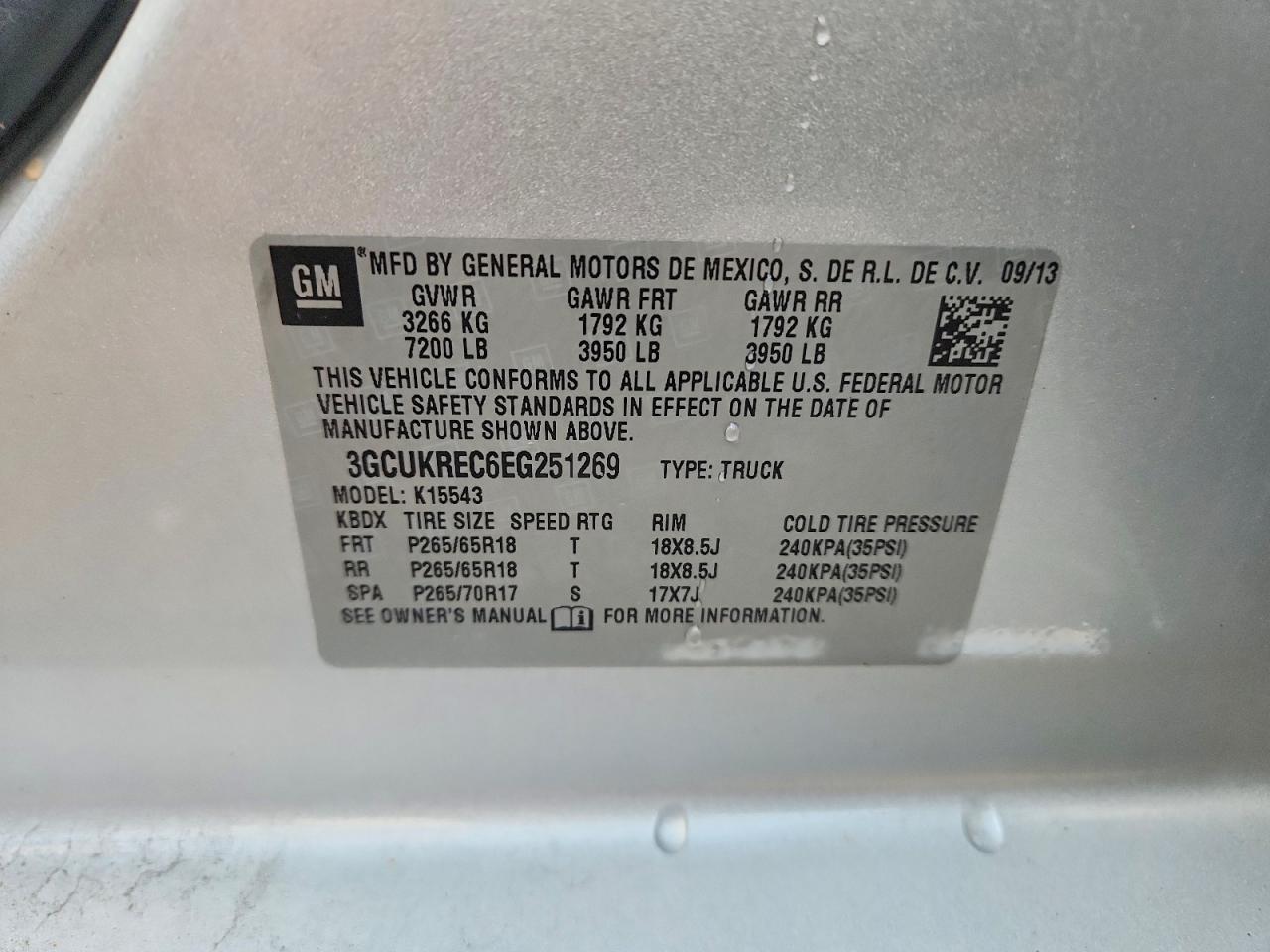 2014 Chevrolet Silverado K1500 Lt Серебряный vin: 3GCUKREC6EG251269