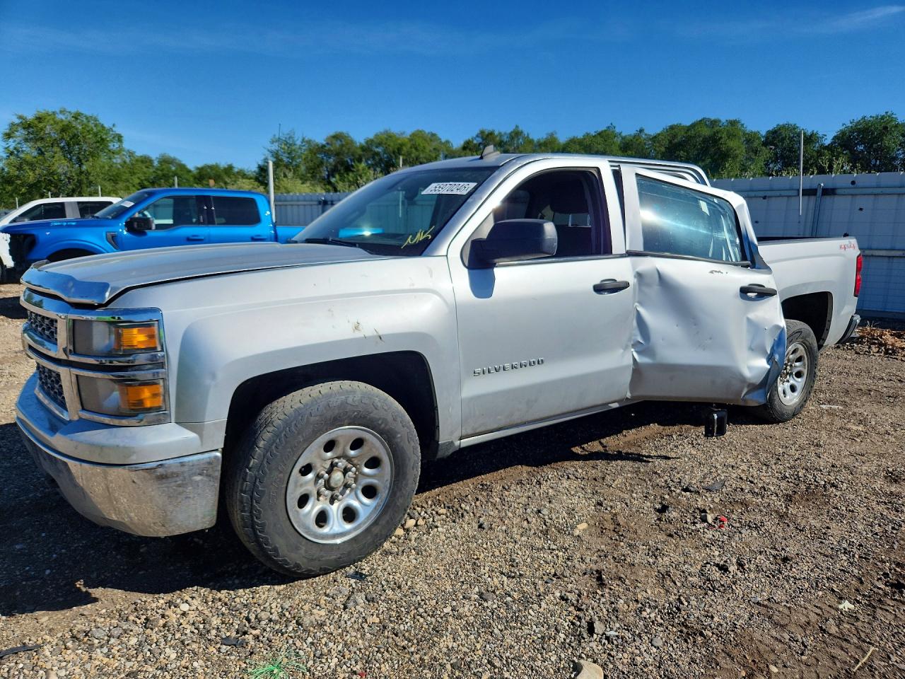 2014 Chevrolet Silverado K1500 Lt Silver vin: 3GCUKREC6EG271232