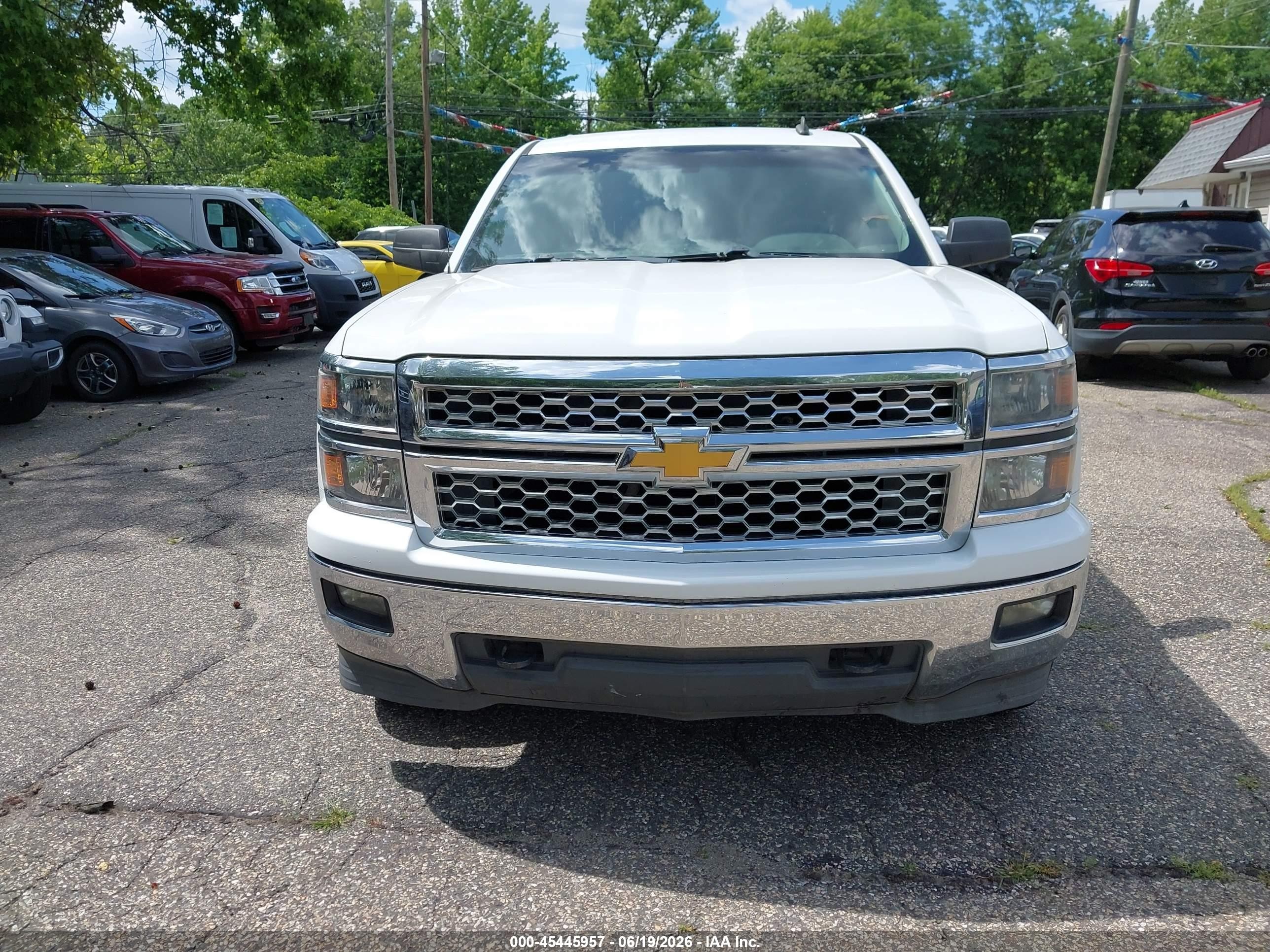 2014 Chevrolet Silverado 1500 Lt White vin: 3GCUKREC6EG291657