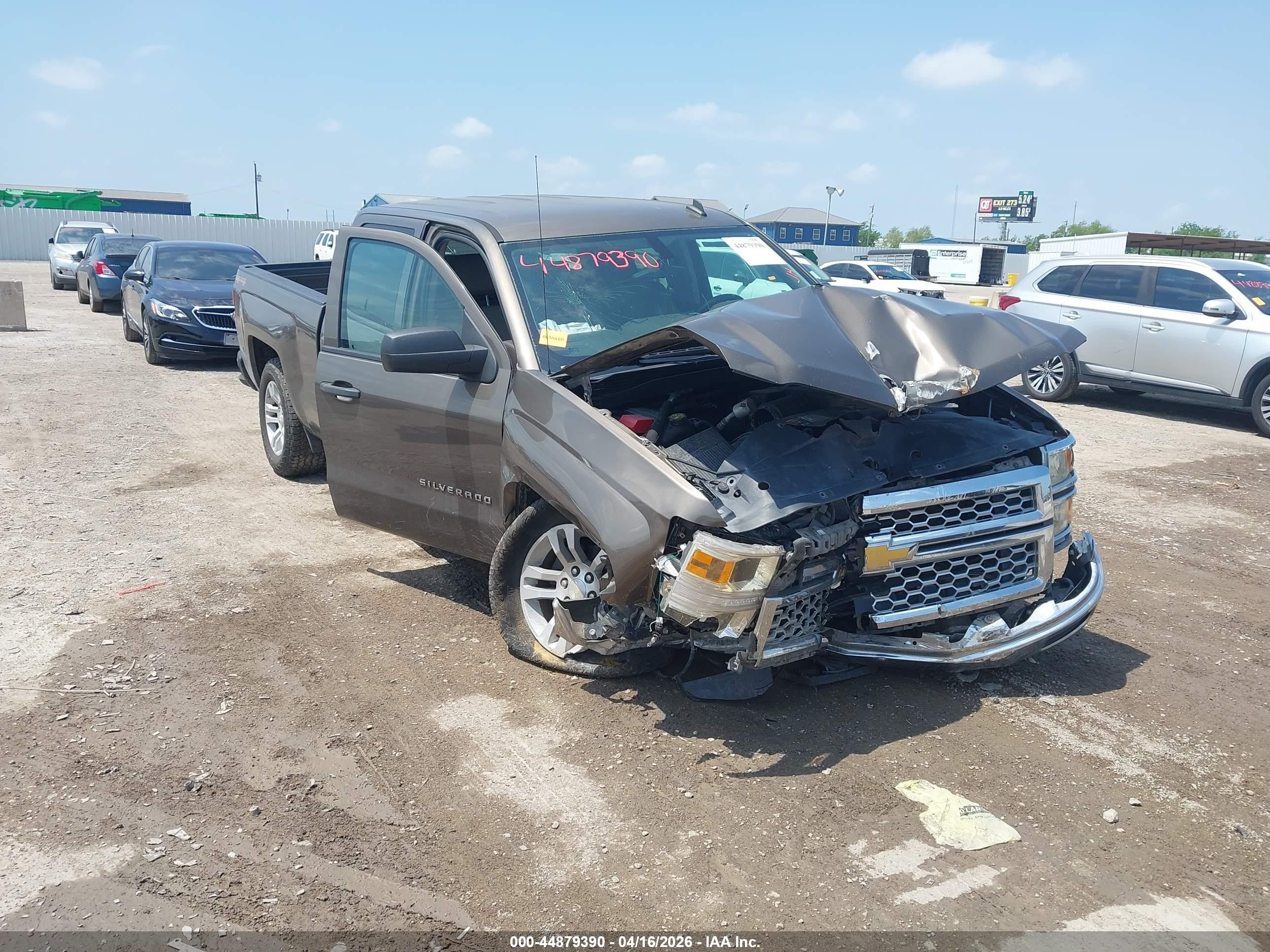 2014 Chevrolet Silverado 1500 1lt Brown vin: 3GCUKREC6EG336077