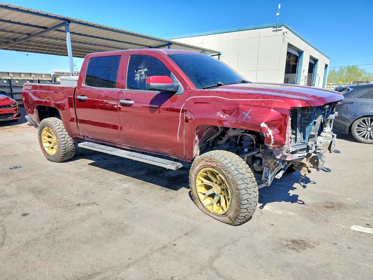 2014 Chevrolet Silverado K1500 Lt Burgundy vin: 3GCUKREC6EG385067