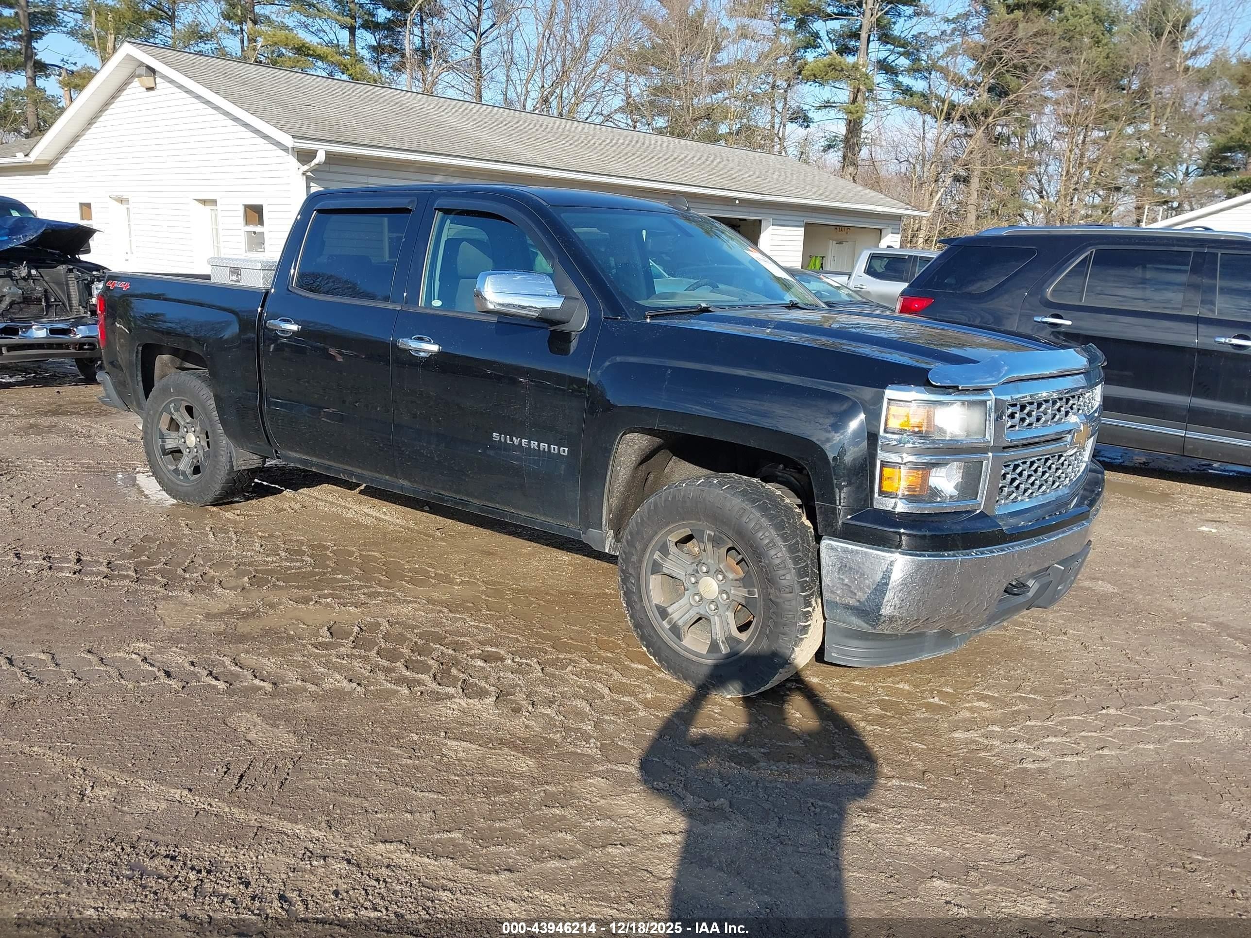 2014 Chevrolet Silverado 1500 1lt/2lt Black vin: 3GCUKREC6EG408783