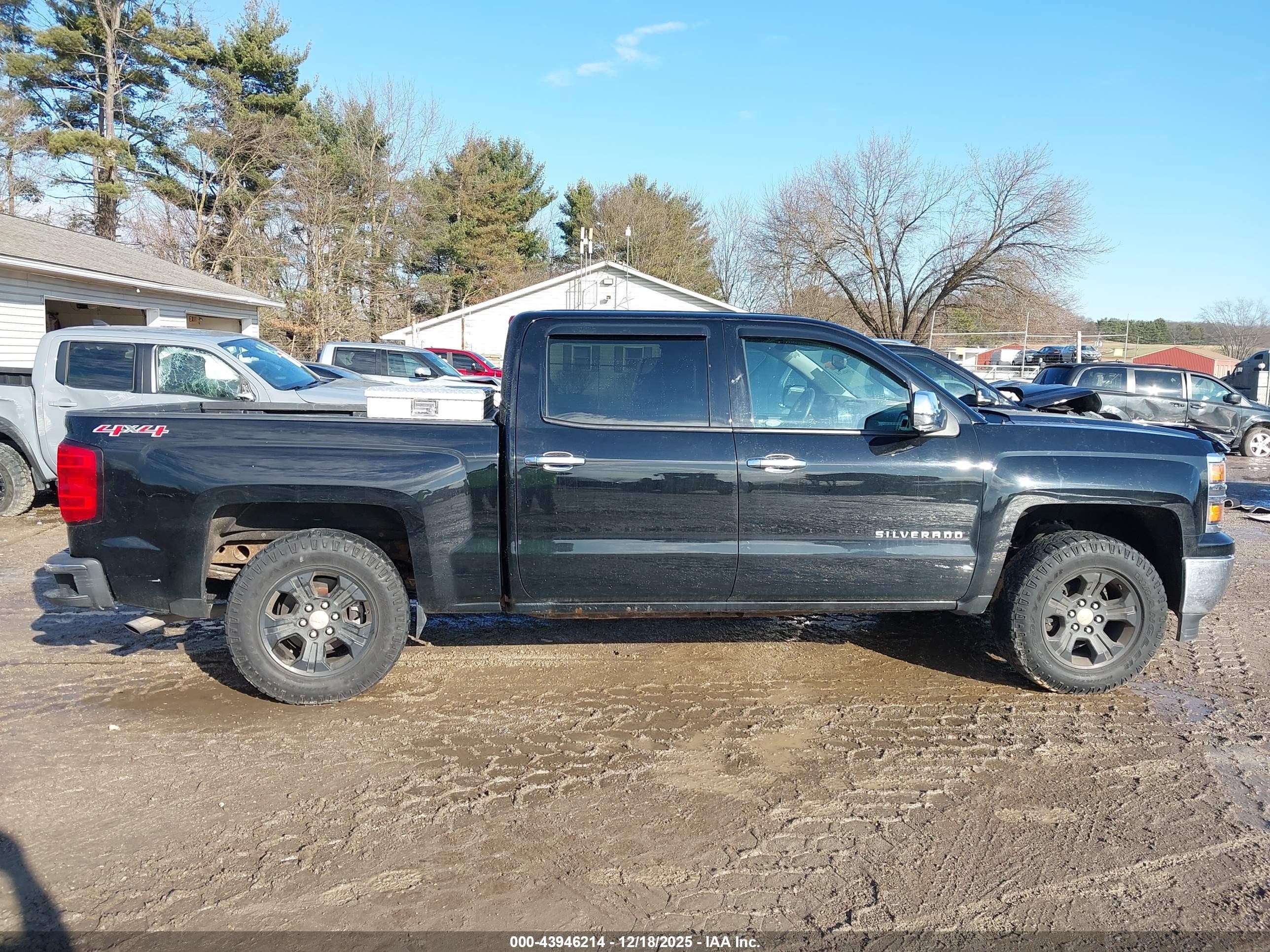 2014 Chevrolet Silverado 1500 1lt/2lt Black vin: 3GCUKREC6EG408783