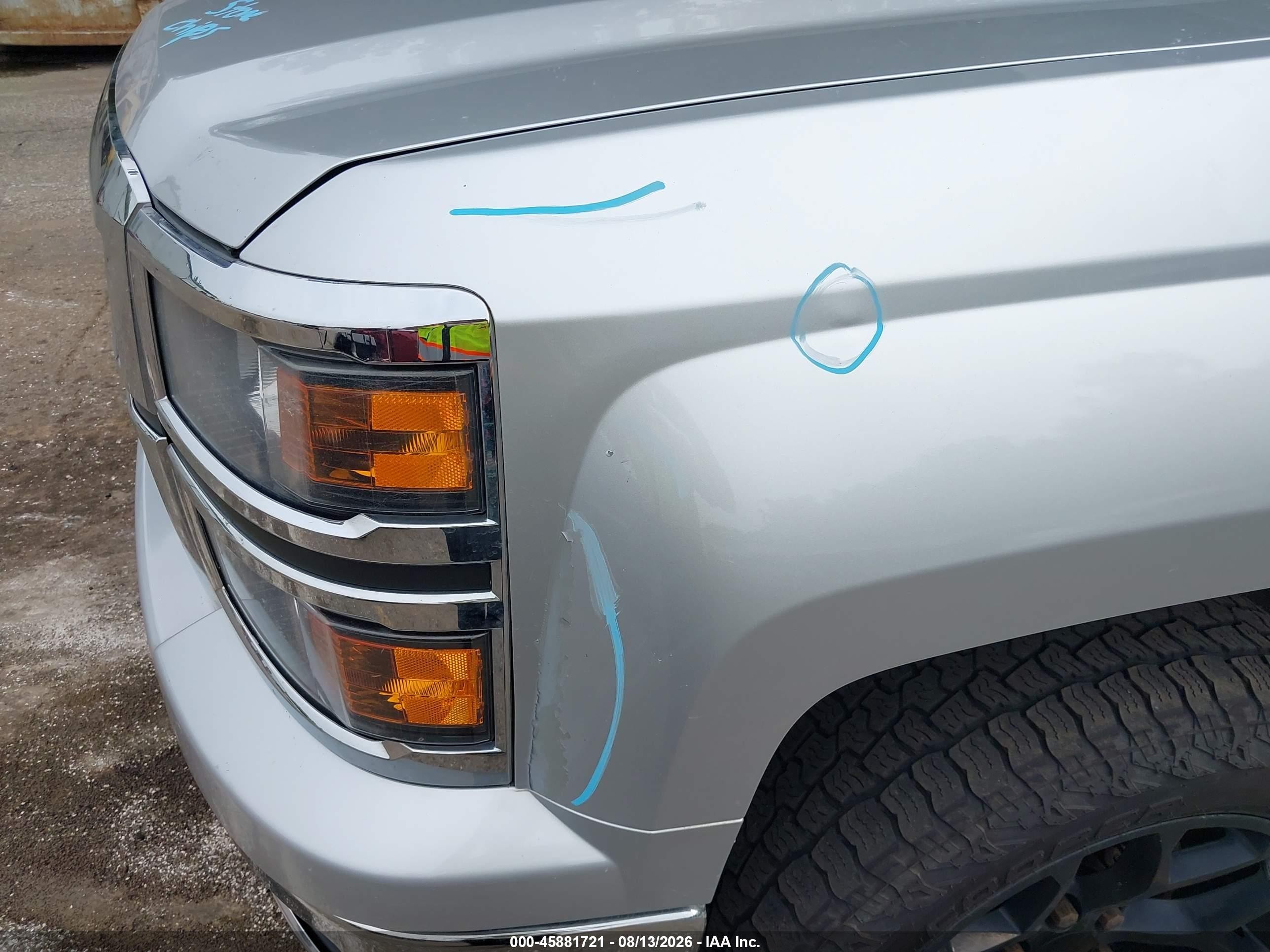 2014 Chevrolet Silverado 1500 Lt Серебряный vin: 3GCUKREC6EG440861