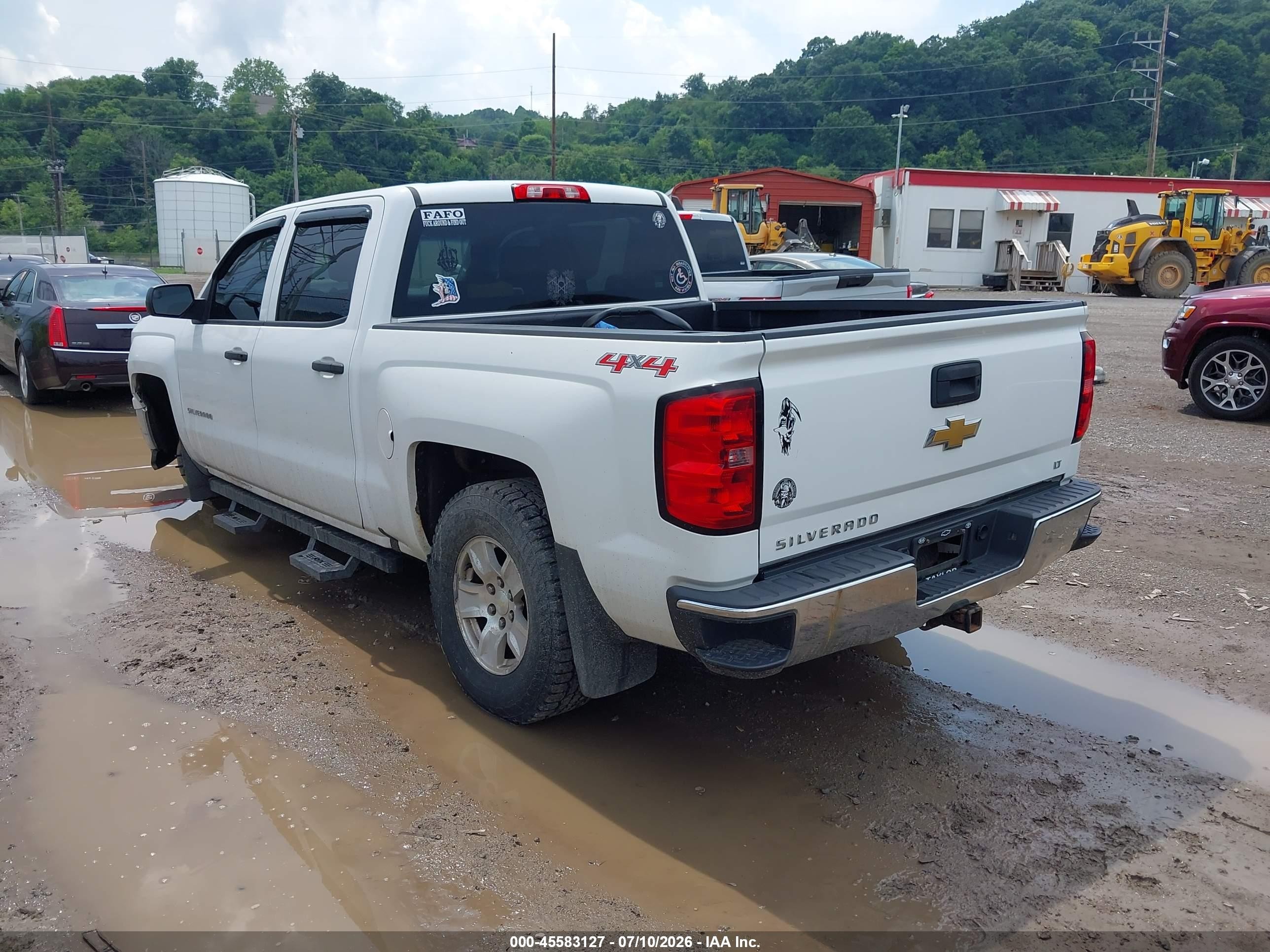 2014 Chevrolet Silverado 1500 Lt White vin: 3GCUKREC6EG490952