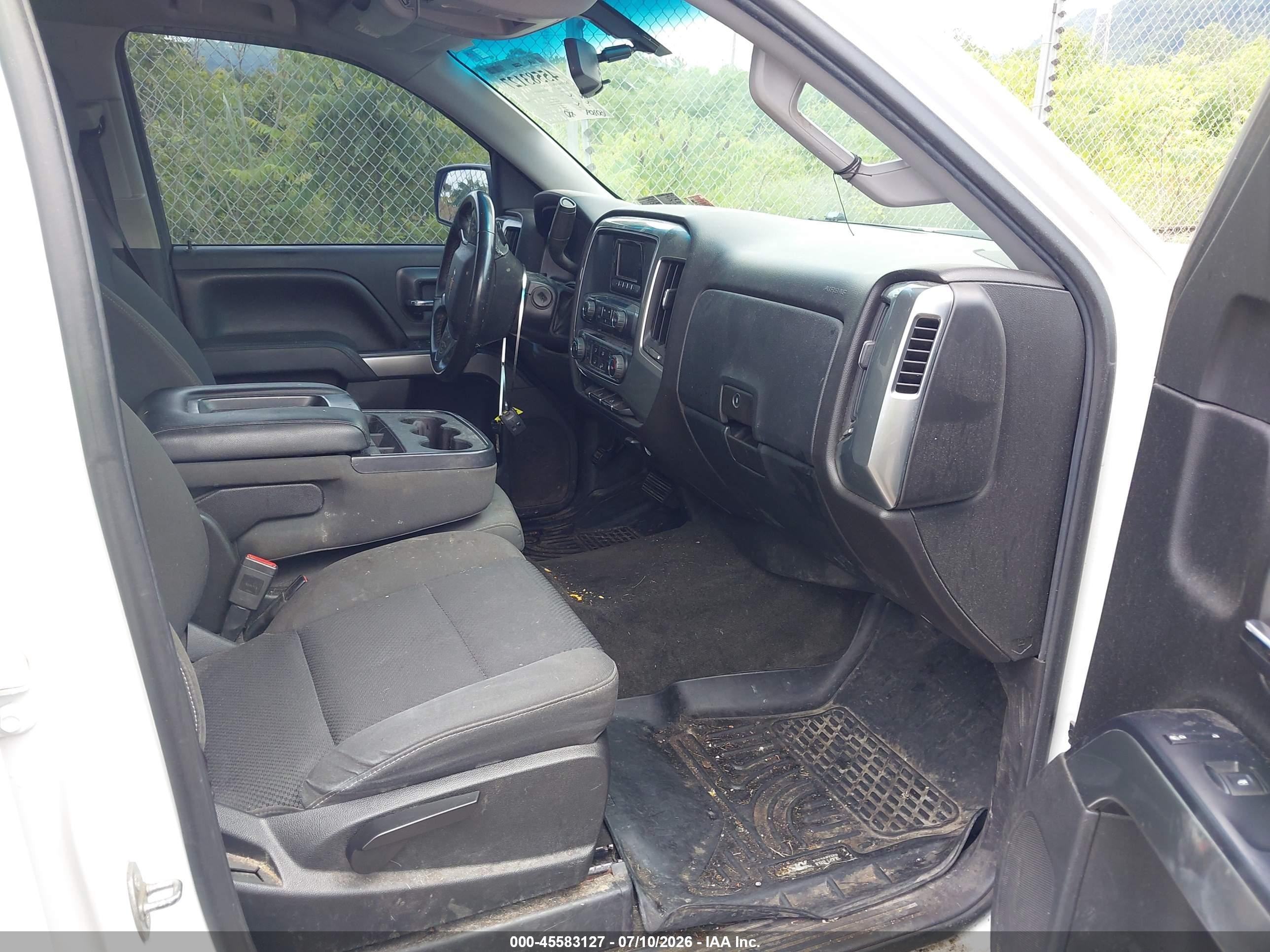 2014 Chevrolet Silverado 1500 Lt White vin: 3GCUKREC6EG490952