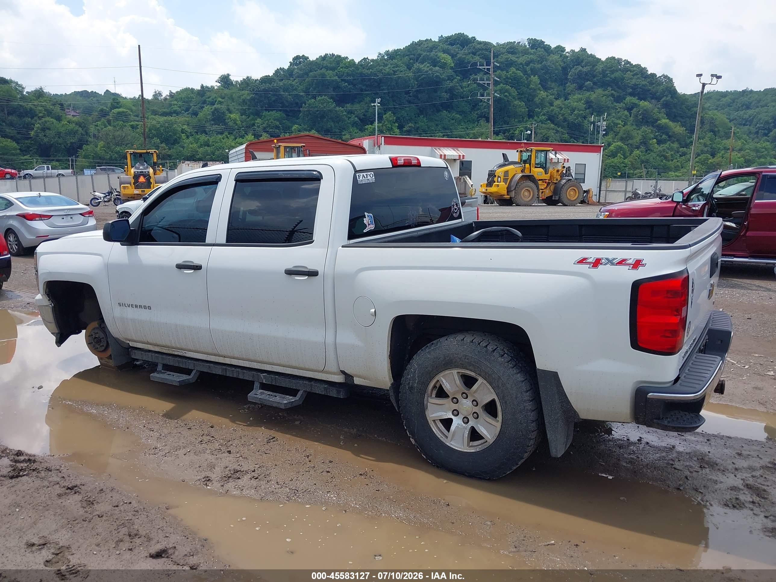 2014 Chevrolet Silverado 1500 Lt White vin: 3GCUKREC6EG490952