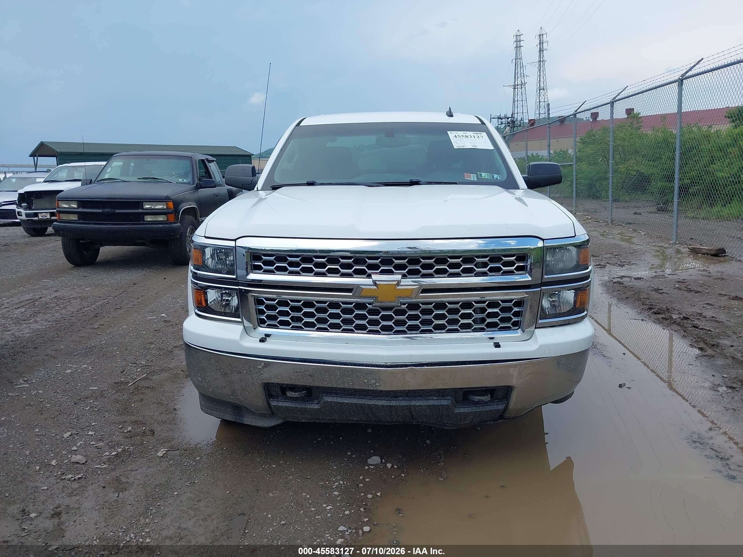 2014 Chevrolet Silverado 1500 Lt White vin: 3GCUKREC6EG490952