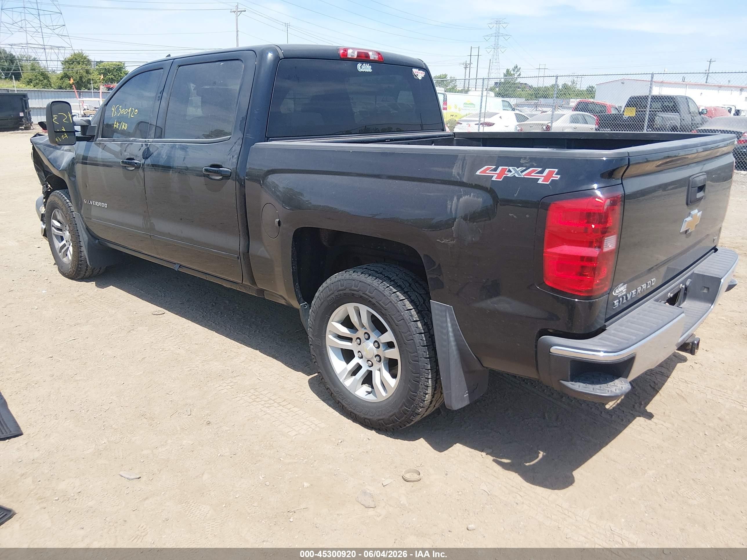 2015 Chevrolet Silverado 1500 1lt Black vin: 3GCUKREC6FG121428