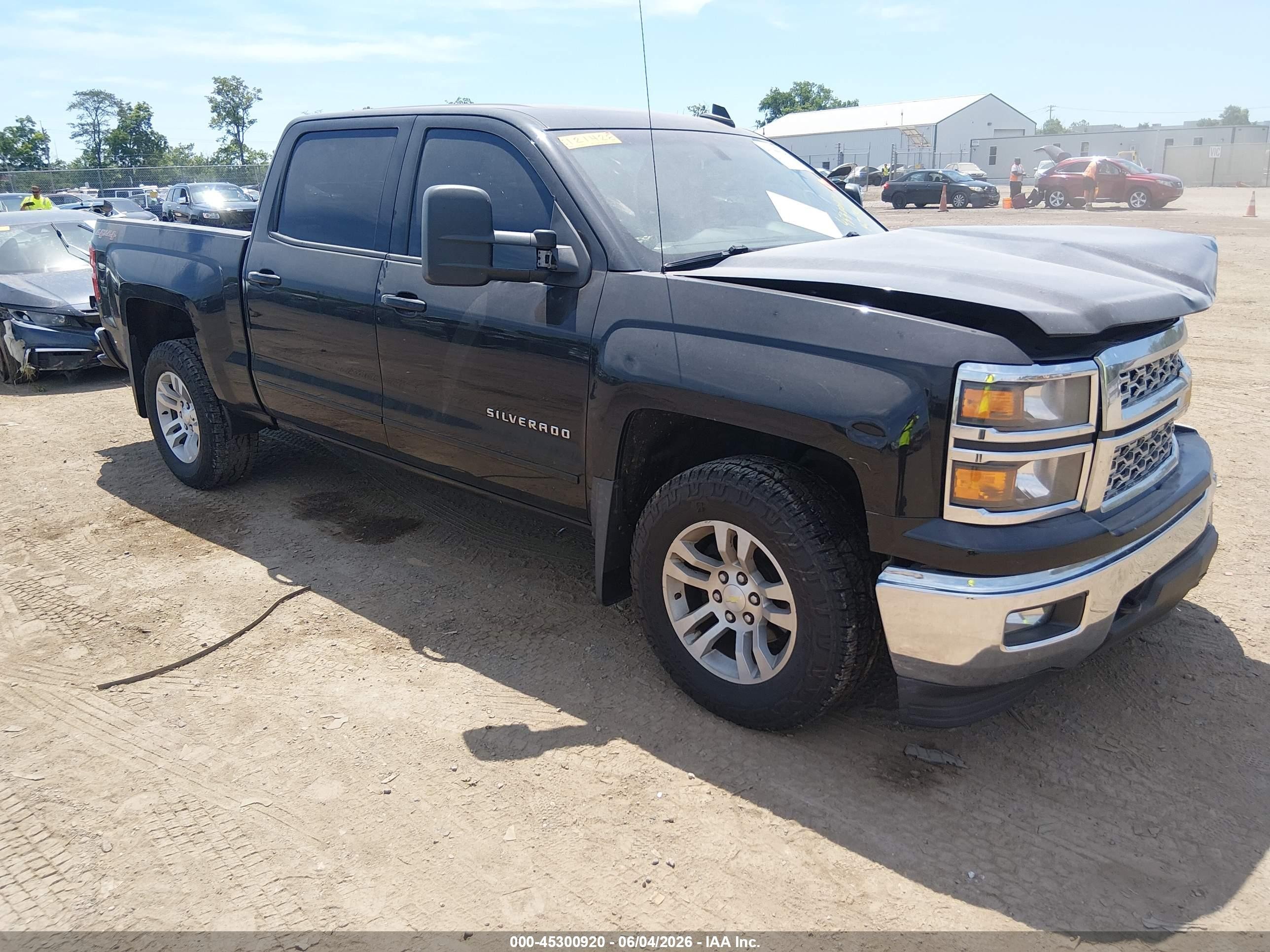 2015 Chevrolet Silverado 1500 1lt Black vin: 3GCUKREC6FG121428