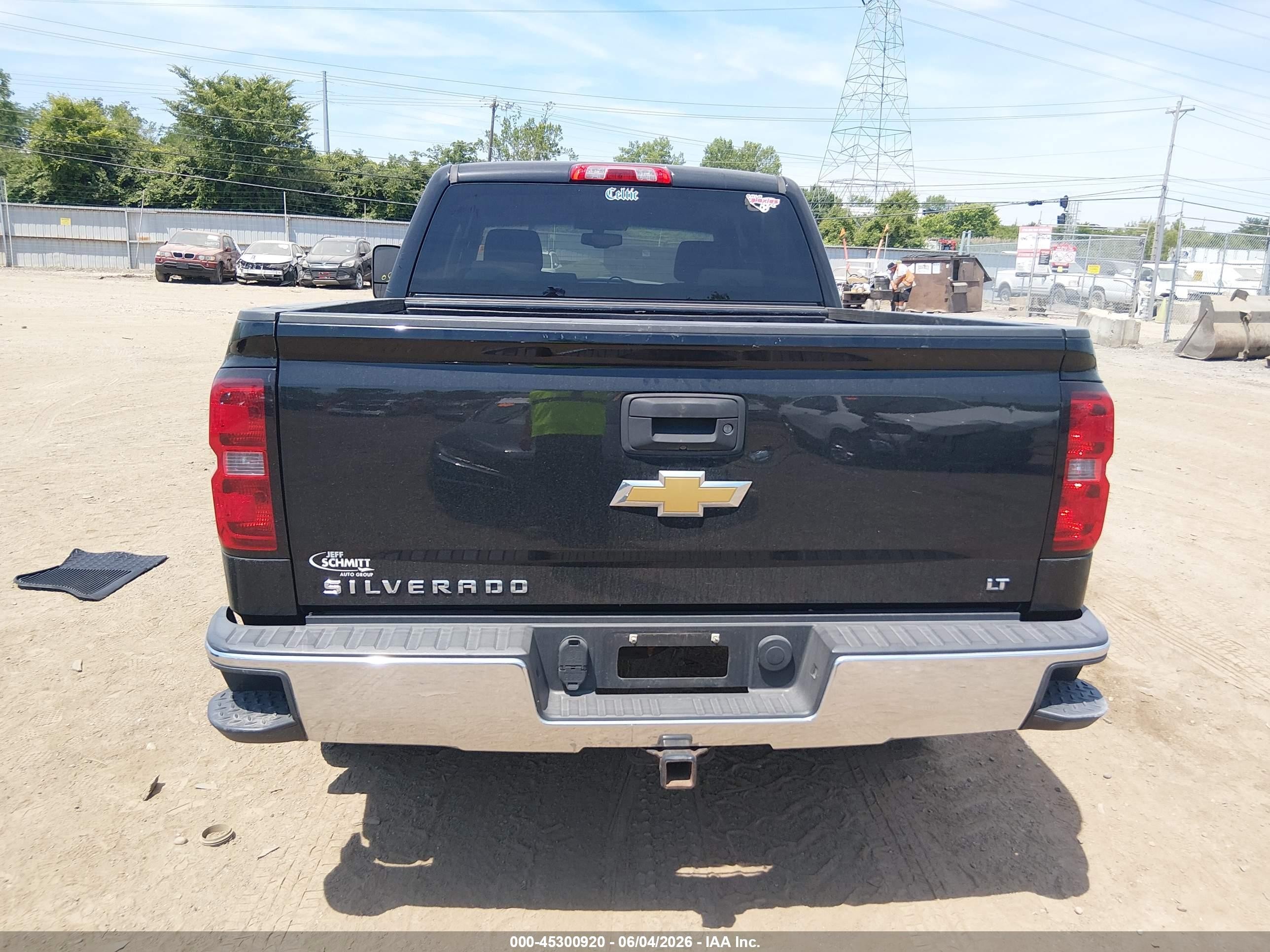 2015 Chevrolet Silverado 1500 1lt Black vin: 3GCUKREC6FG121428